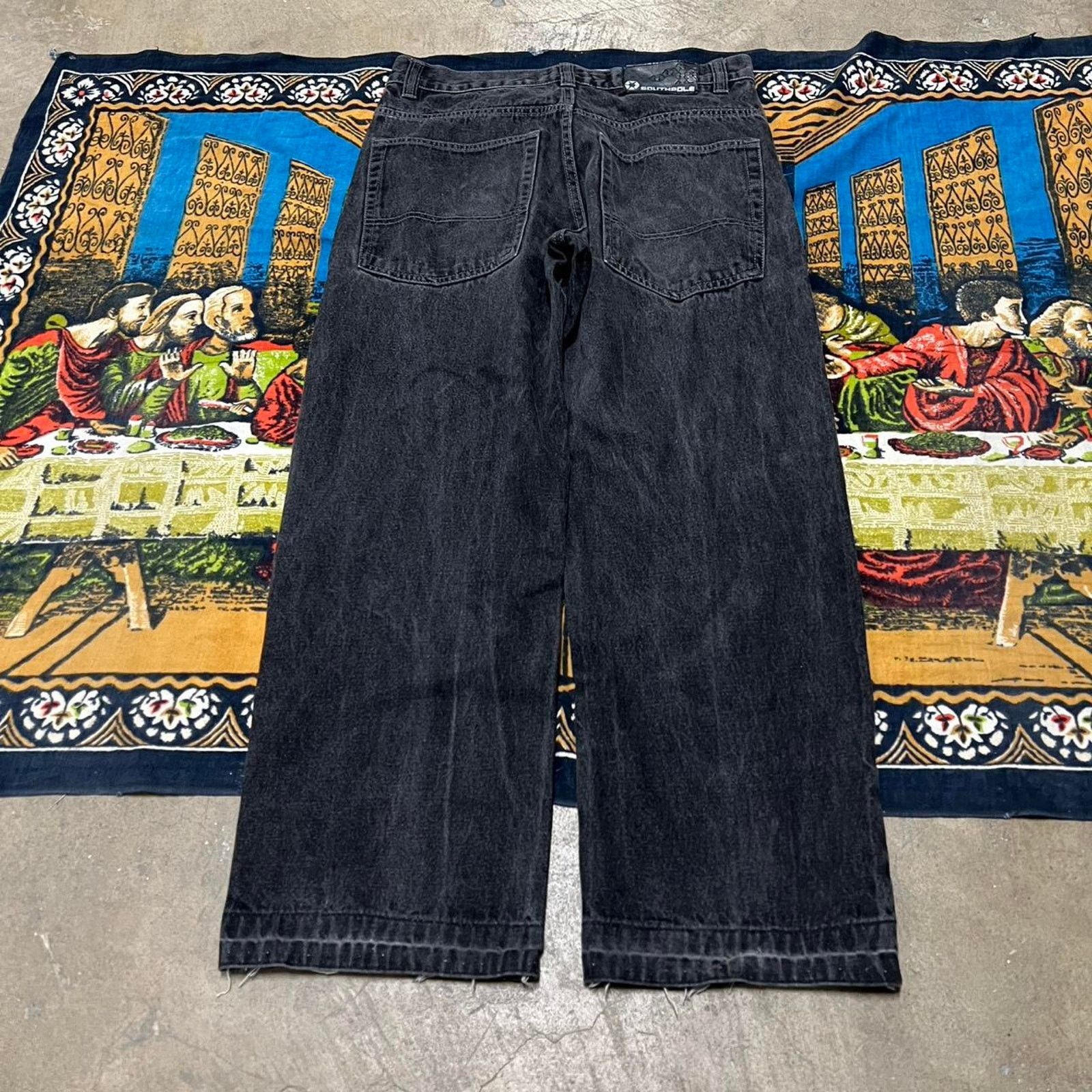 Southpole Black baggy southpole jeans size 34x31 wide leg punk skater Size 34" / US 12 / IT 48 - 2 Thumbnail