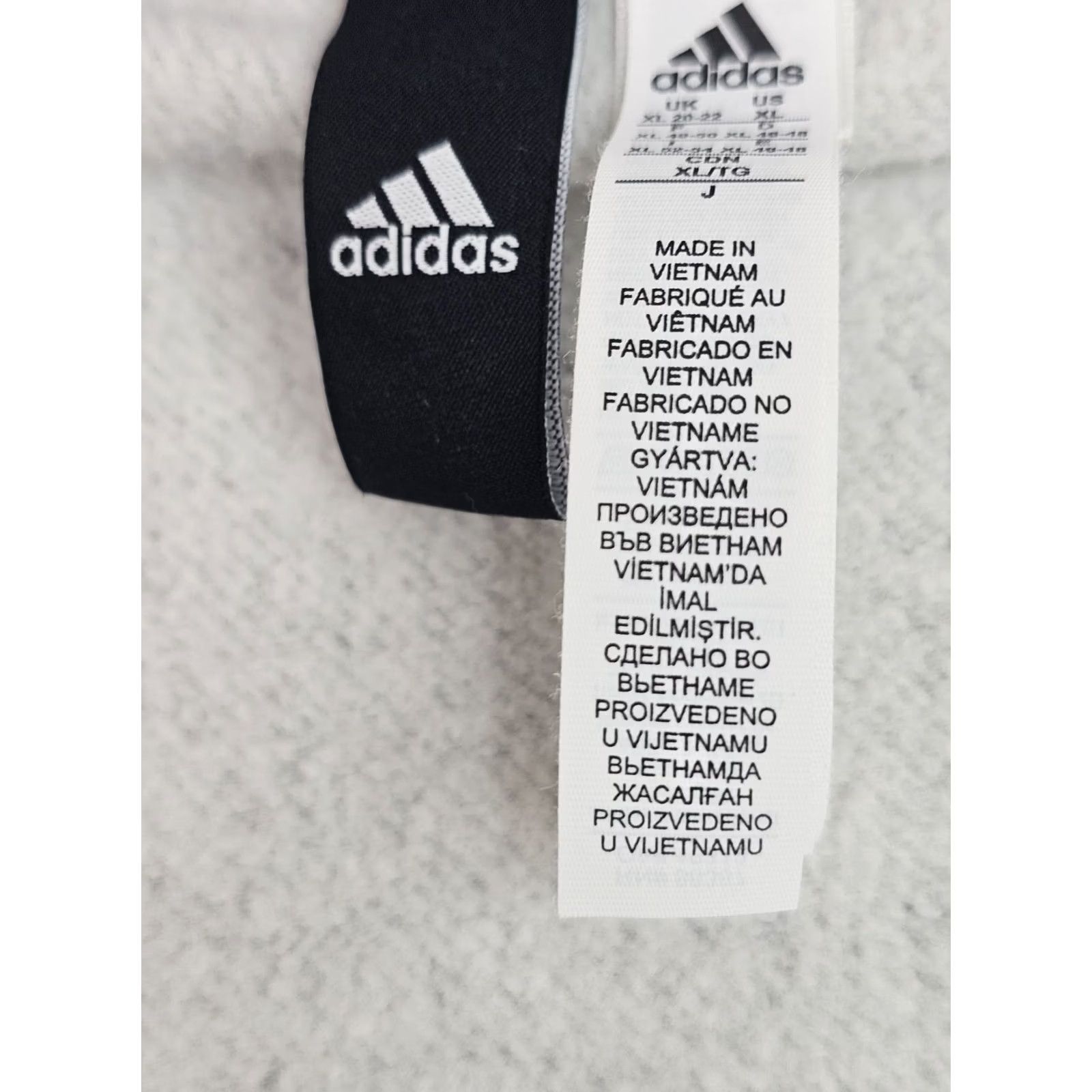 Adidas Adidas Essentials Cotton Fleece 3-Stripe Full Zip Hoodie Women XL Silver - CD2250, 3 Stripe, Full Zip, Fleece Hoodie, Womens XL Size XL / US 12-14 / IT 48-50 - 4 Thumbnail