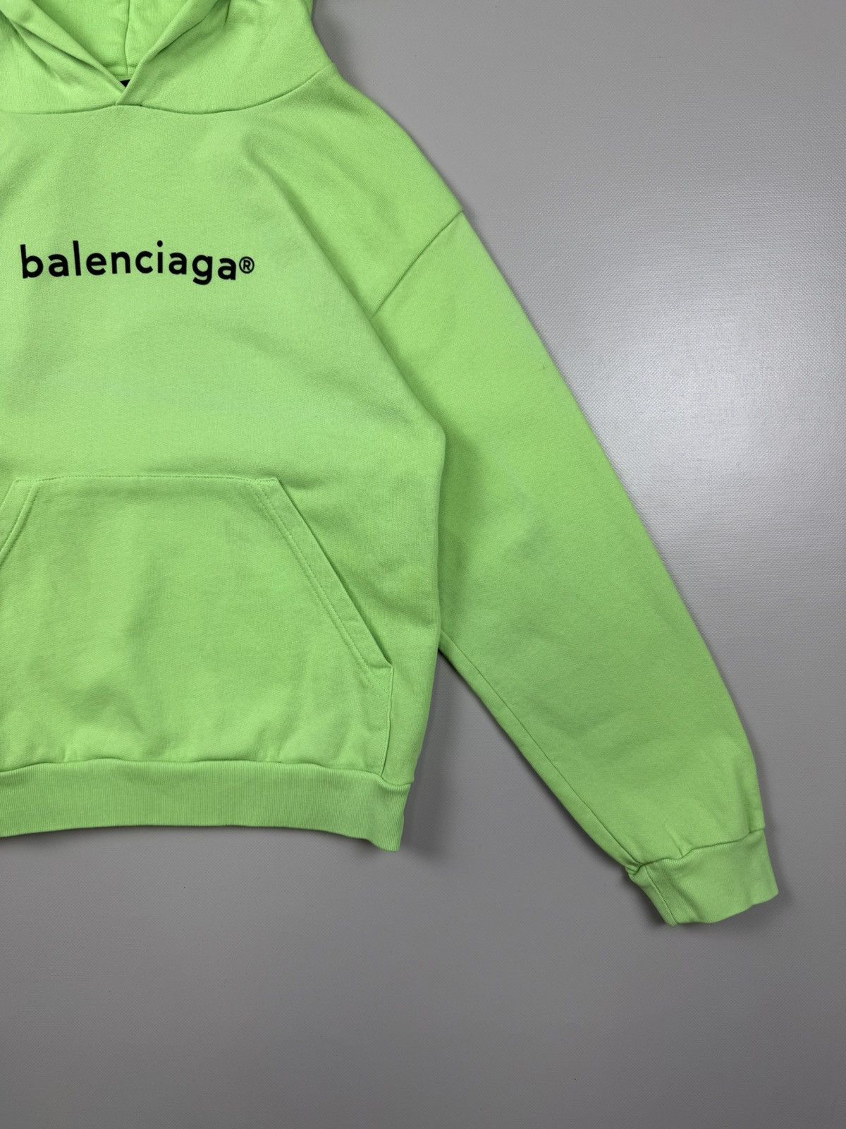 Balenciaga Balenciaga Kids Acid Green Hoodie Size 10 Size XS / US 0-2 / IT 36-38 - 4 Thumbnail