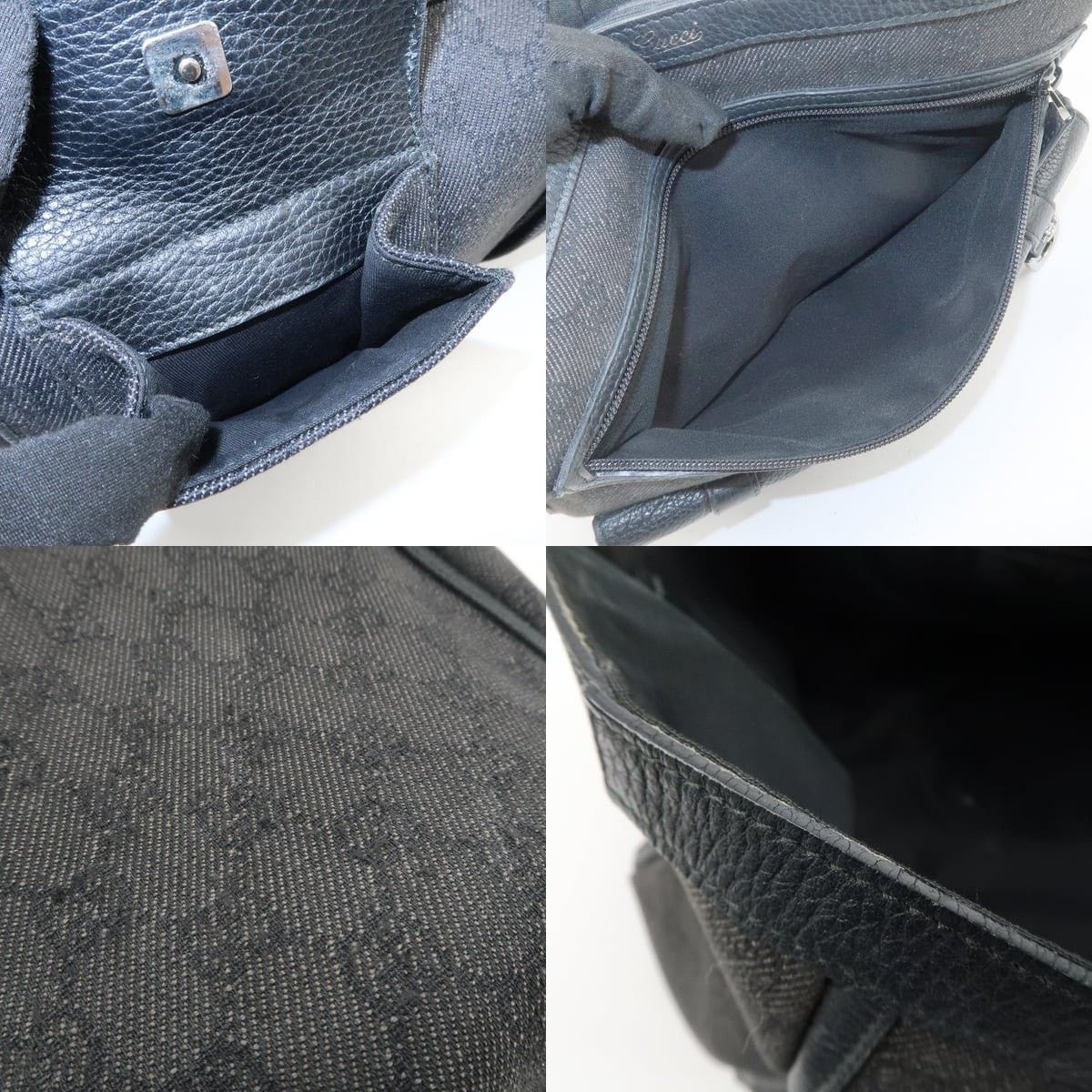 Gucci Gucci Abbey GG Canvas & Leather Shoulder Bag Black Size ONE SIZE - 6 Thumbnail