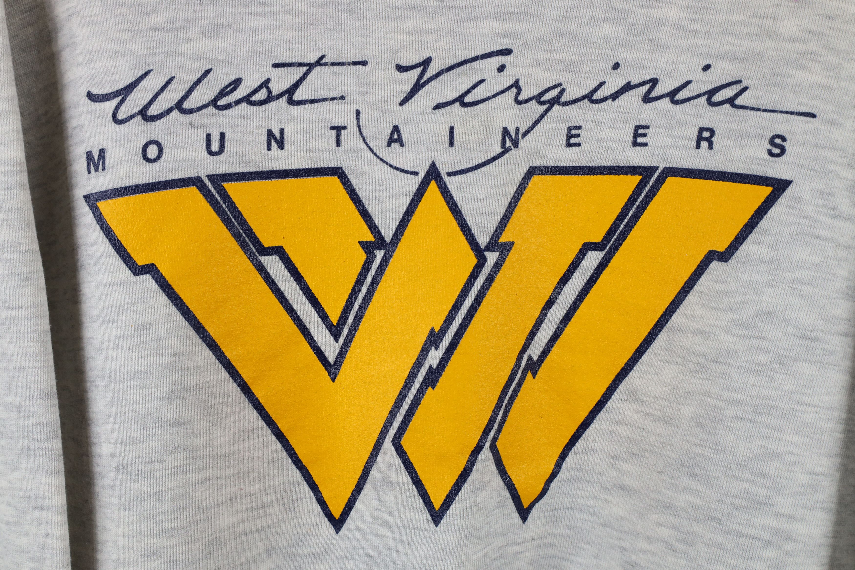 Vintage Vintage 90s Out West Virginia University Sweatshirt Gray USA Size L / US 10 / IT 46 - 4 Thumbnail