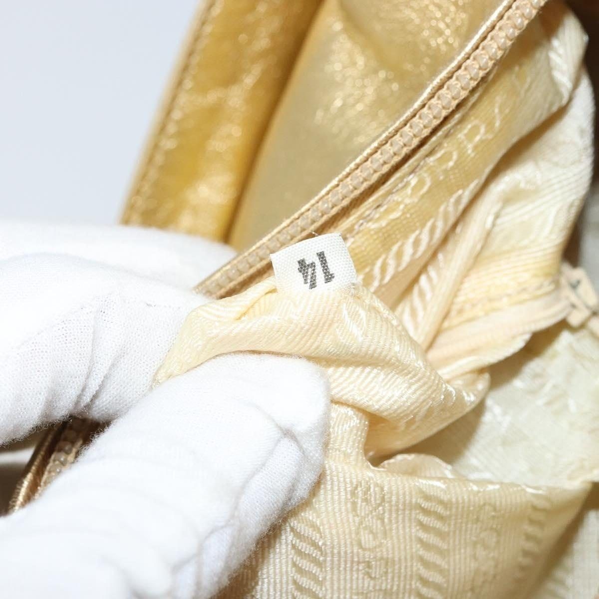 Prada Prada Leather Shoulder Bag Gold Size ONE SIZE - 12 Thumbnail