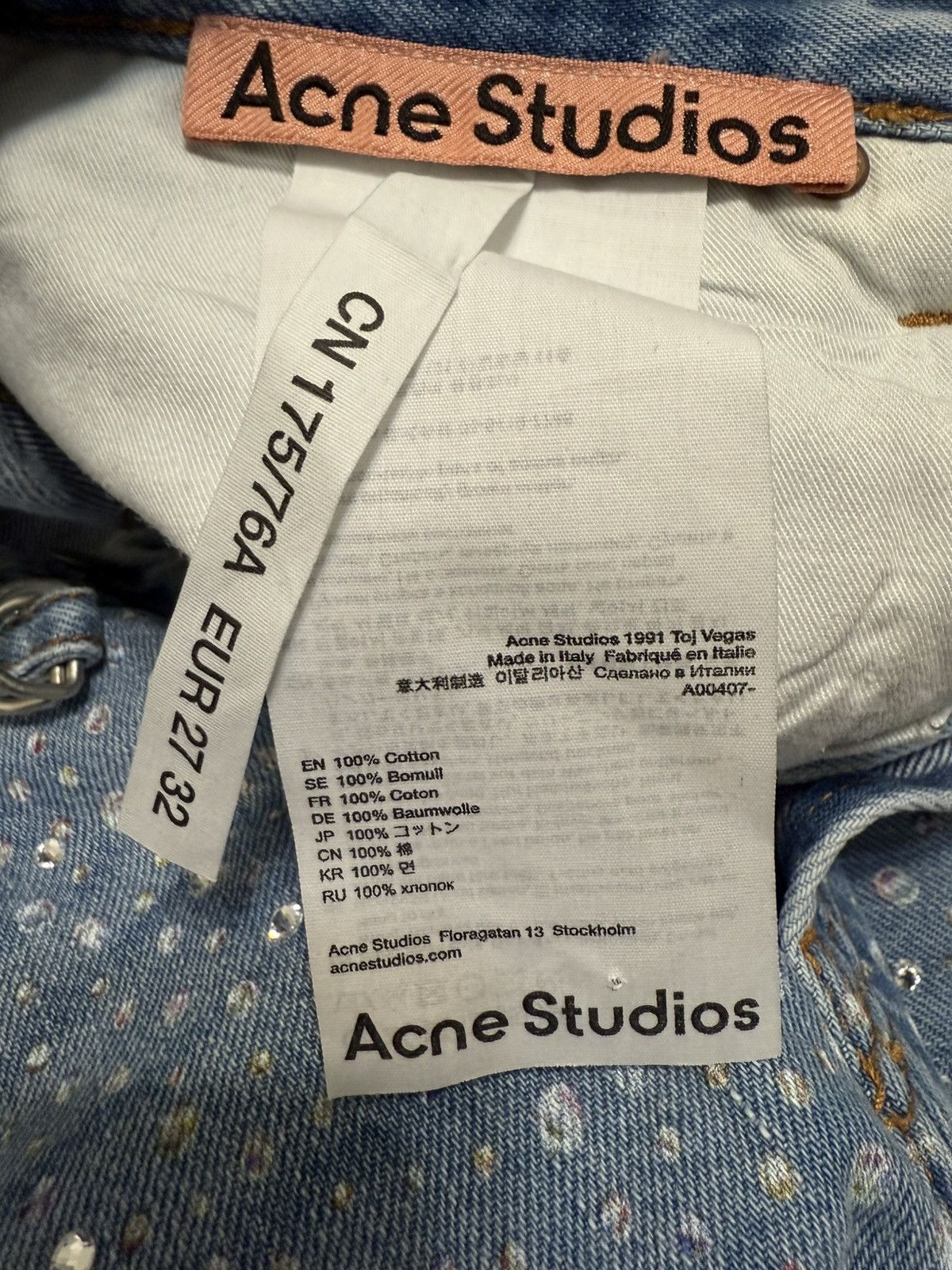 Acne Studios Acne Studios 1991 Toj Vegas Rhinestone Jeans Size US 27 - 7 Thumbnail