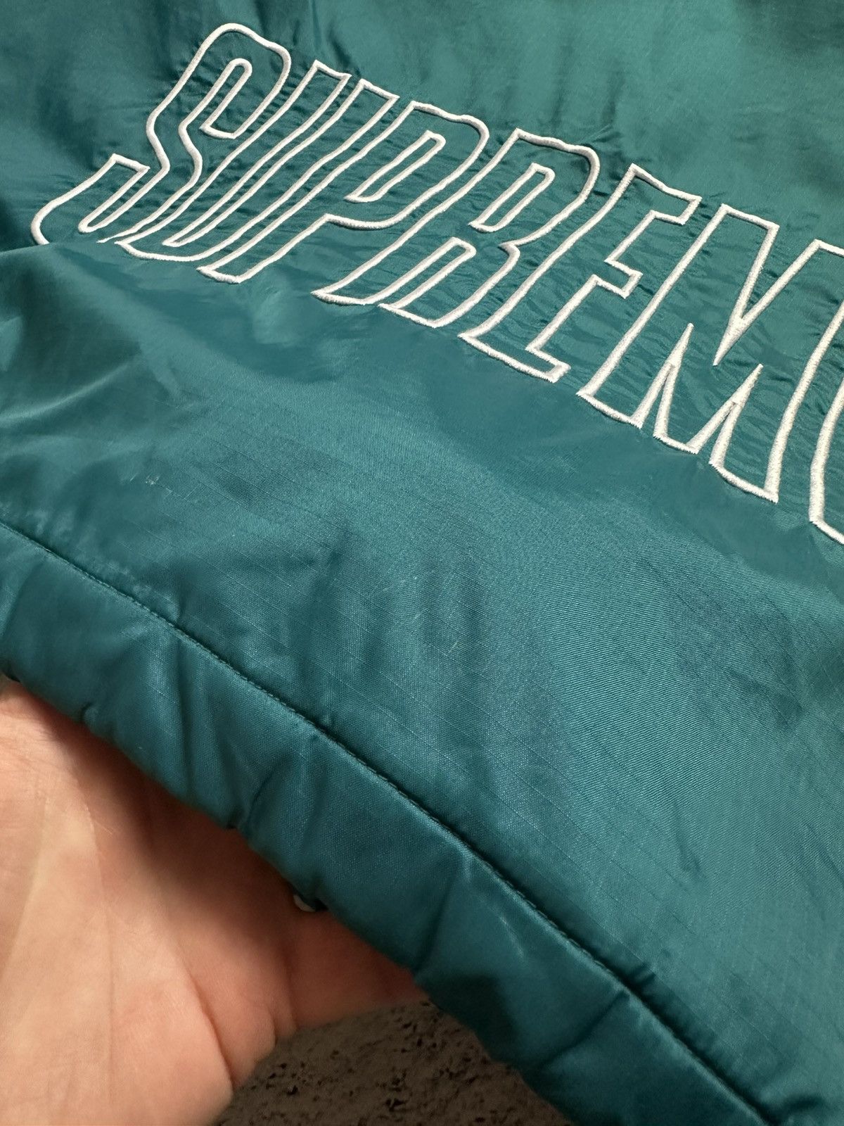 Champion × Supreme SS/18 SUPREME x CHAMPION PULLOVER PARKA JACKET TEAL SIZE M Size US M / EU 48-50 / 2 - 19 Thumbnail