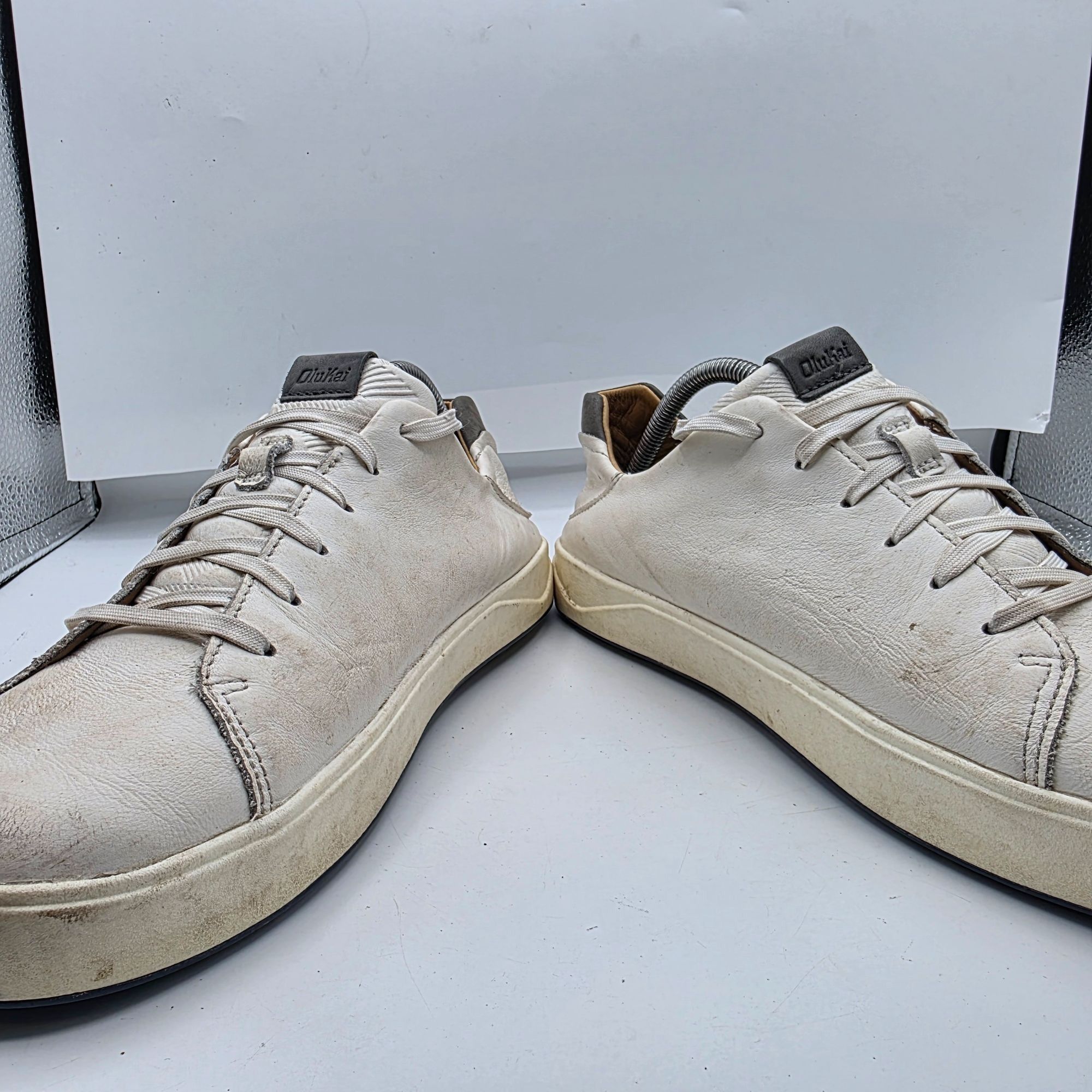 Olukai Olukai WaiAlae Mens Size 10.5 White Leather Spikeless Golf S Size US 10.5 / EU 43-44 - 3 Thumbnail