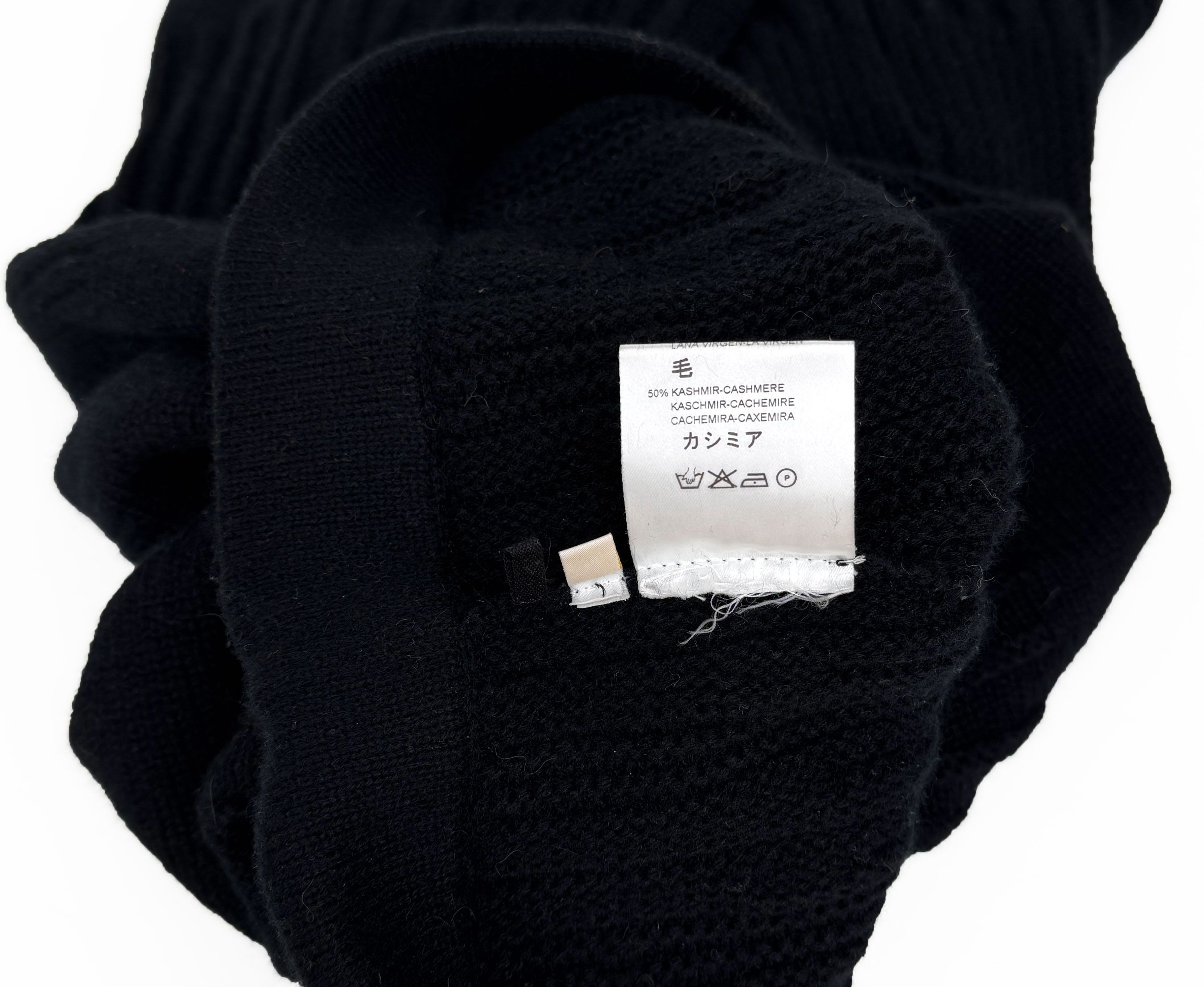 Valentino Valentino Black Knit Mid Length Skirt Cashmere Wool Size M Size 30" / US 8 / IT 44 - 6 Thumbnail