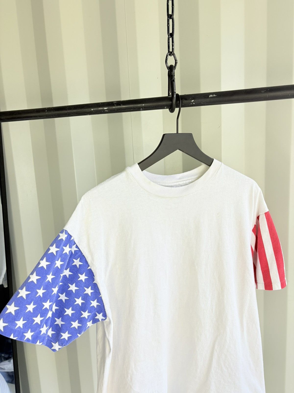 Vintage USA Flag Thrashed Faded Distressed Shirt ERD Grunge WCC Band Size US XL / EU 56 / 4 - 4 Thumbnail