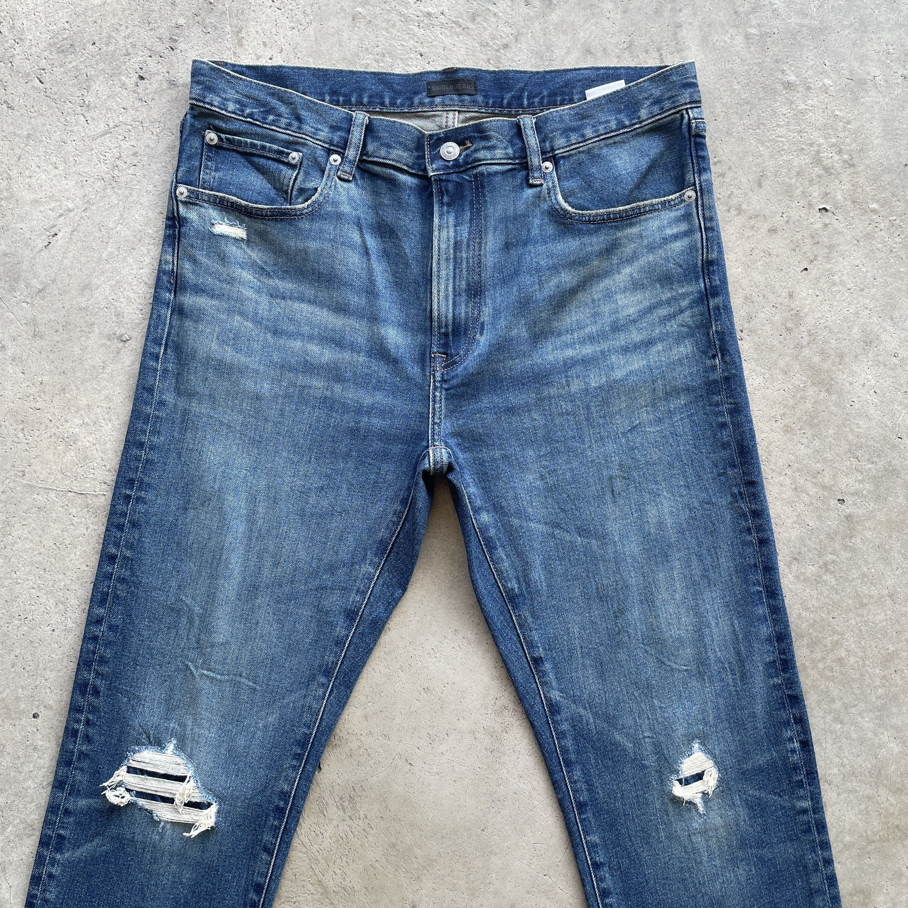 Japanese Brand Vintage Distressed Japanese Faded Jeans Denim Pants W34 Size US 34 / EU 50 - 3 Thumbnail