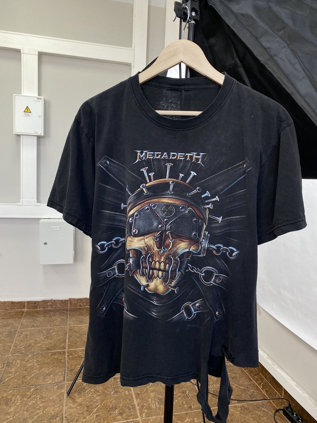 💀 Vintage Y2K Megadeth Rock Band Tour T-Shirt Rare Retro