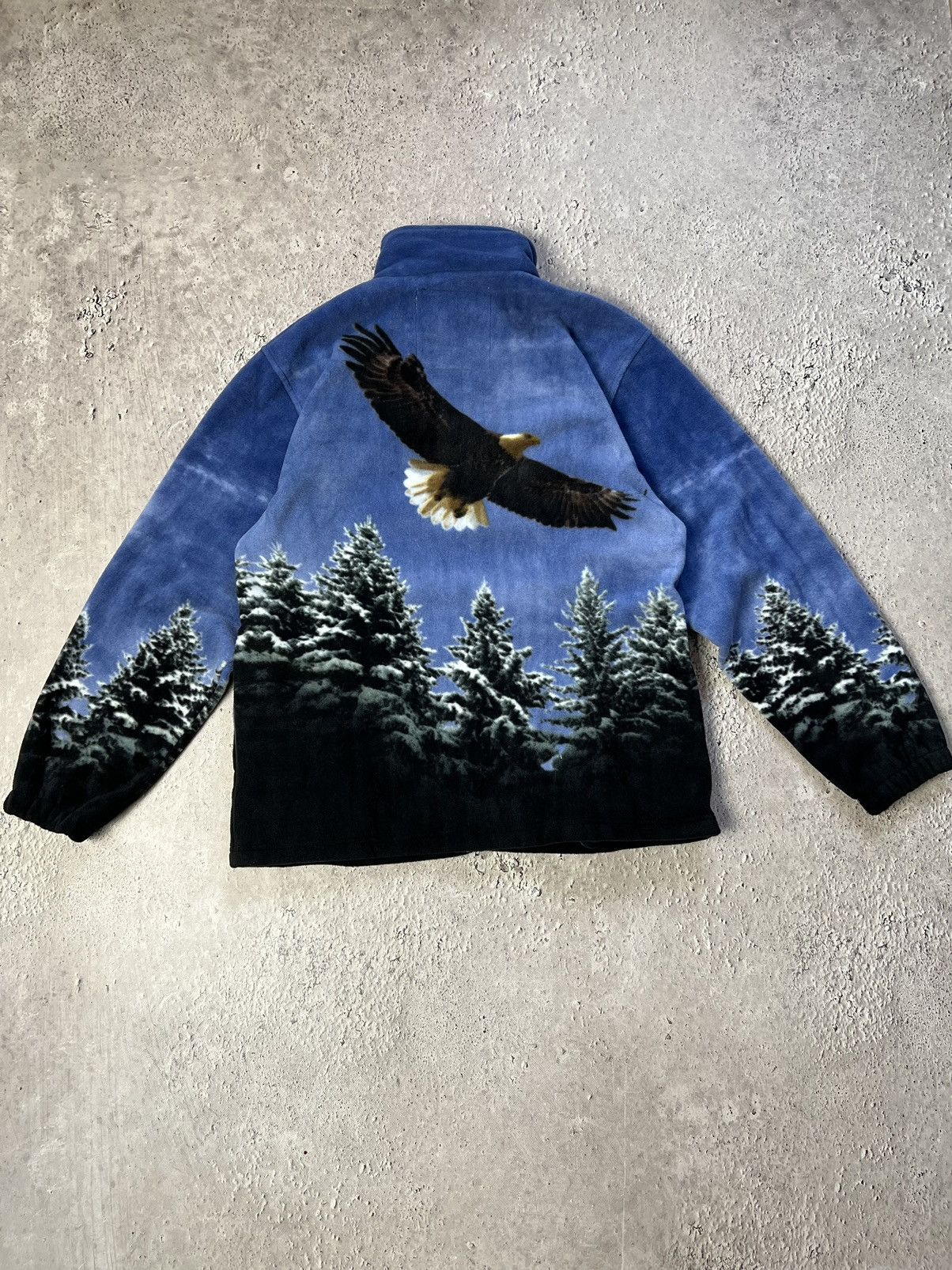 Vintage VINTAGE 90S OVERSIZED SHERPA FLEECE EAGLE ANIMAL HOODIE Size US L / EU 52-54 / 3 - 7 Thumbnail