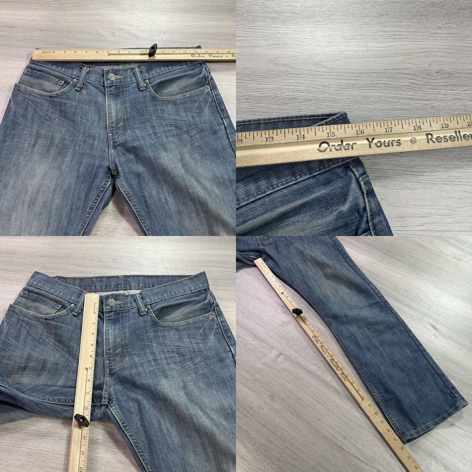Levi's Levi's 514 Jeans Mens 31x30 Blue Straight Denim Distressed W31 L30 Regular Inseam 30 Size US 31 - 8 Thumbnail