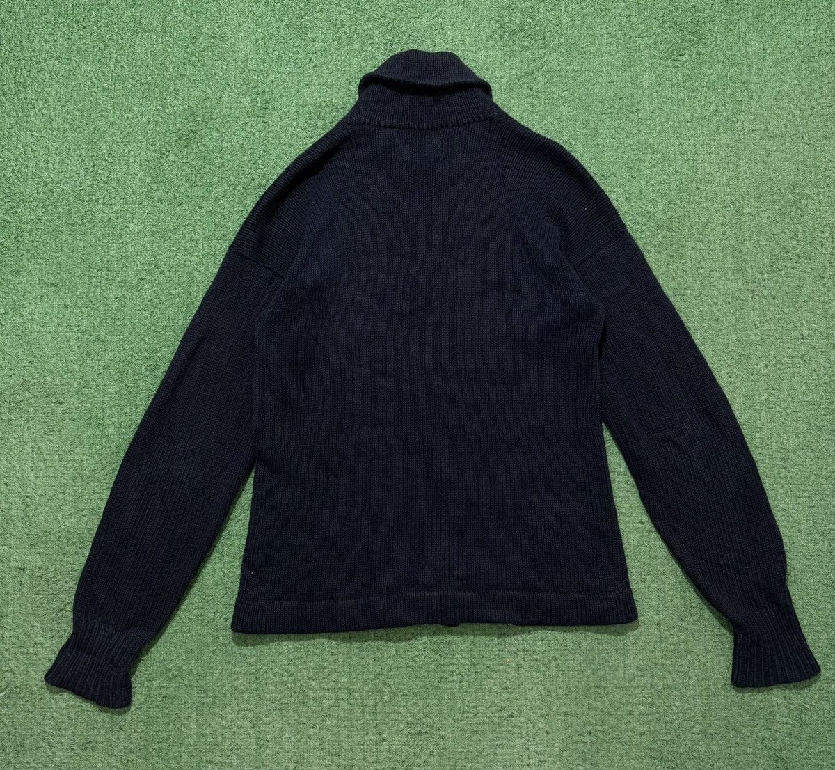 Polo Ralph Lauren Polo Ralph Lauren Linen Cotton Cardigan Men Vintage Marine Size US M / EU 48-50 / 2 - 2 Thumbnail