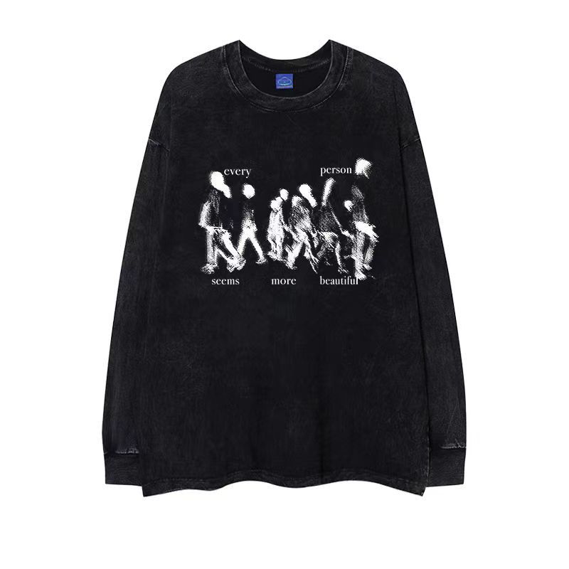 Japanese Brand × Vintage Vintage silhouette print distressed long sleeve t-shirt Size US L / EU 52-54 / 3 - 1 Thumbnail