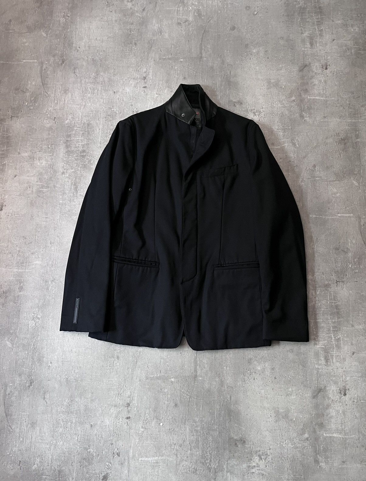 Prada Prada 2007 wool and leather padded blazer jacket Size US M / EU 48-50 / 2 - 1 Thumbnail