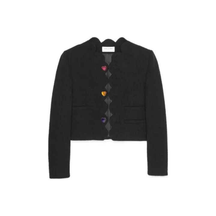 Saint Laurent Paris Saint Laurent Black Casual Long Sleeve Jacket 0079 Size S / US 4 / IT 40 - 1 Thumbnail