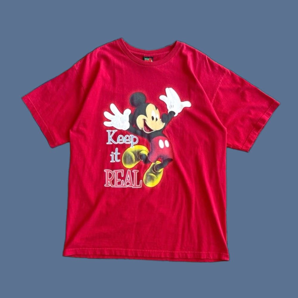 Mickey Unlimited VINTAGE Mickey Unlimited 90s T-Shirt XL Men Mickey Mouse Disney Red Short Sleeve 1990s Mens Size US XL / EU 56 / 4 - 1 Thumbnail