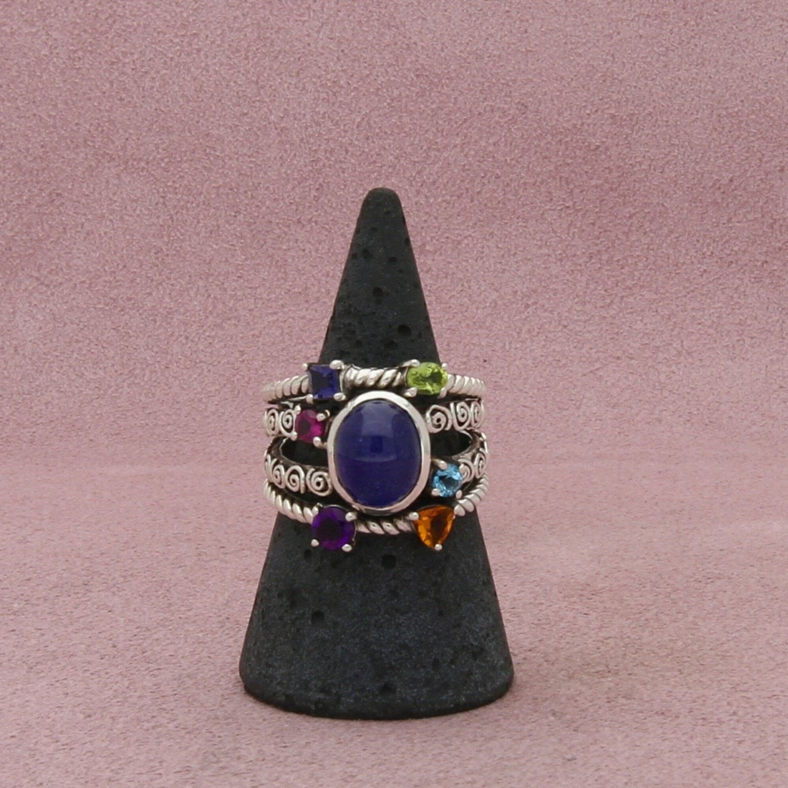 Sterling Silver robert manse sterling silver topaz peridot citrine ring 8 Size ONE SIZE - 1 Thumbnail
