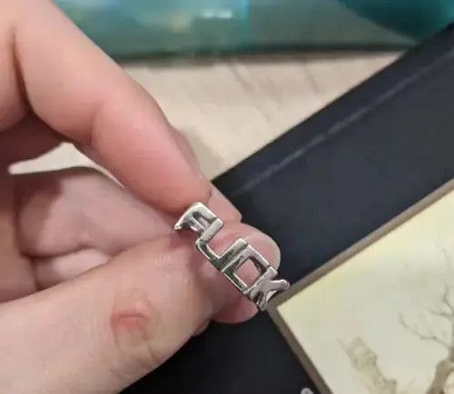 Vintage Punk Fuck Ring Size ONE SIZE - 1 Thumbnail