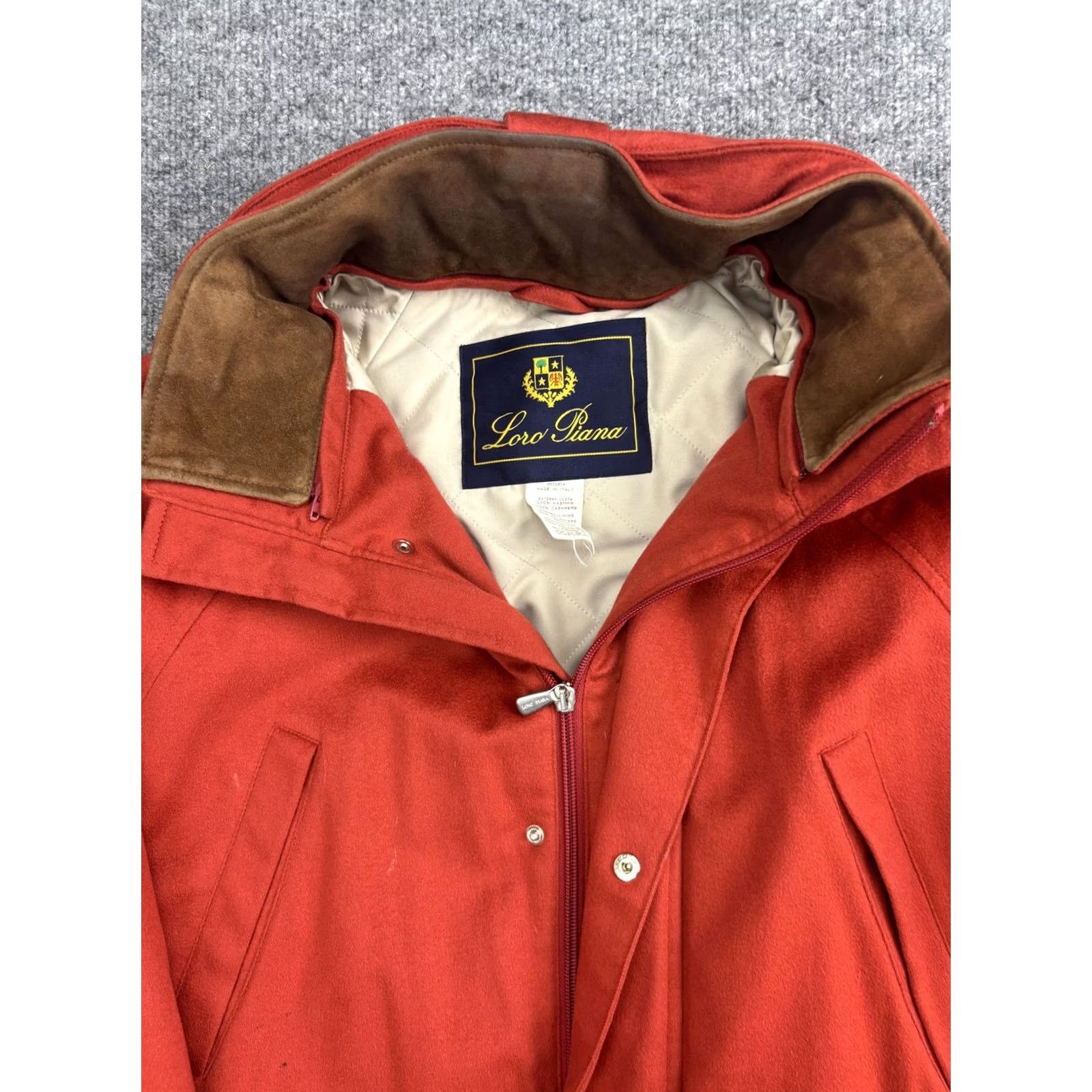 Loro Piana VINTAGE Loro Piana Jacket Mens L Red Storm System Ski Hooded Insulated Waterproof Wallet Pockets Zip Stand-Up Collar Mid-Length Size US L / EU 52-54 / 3 - 2 Thumbnail