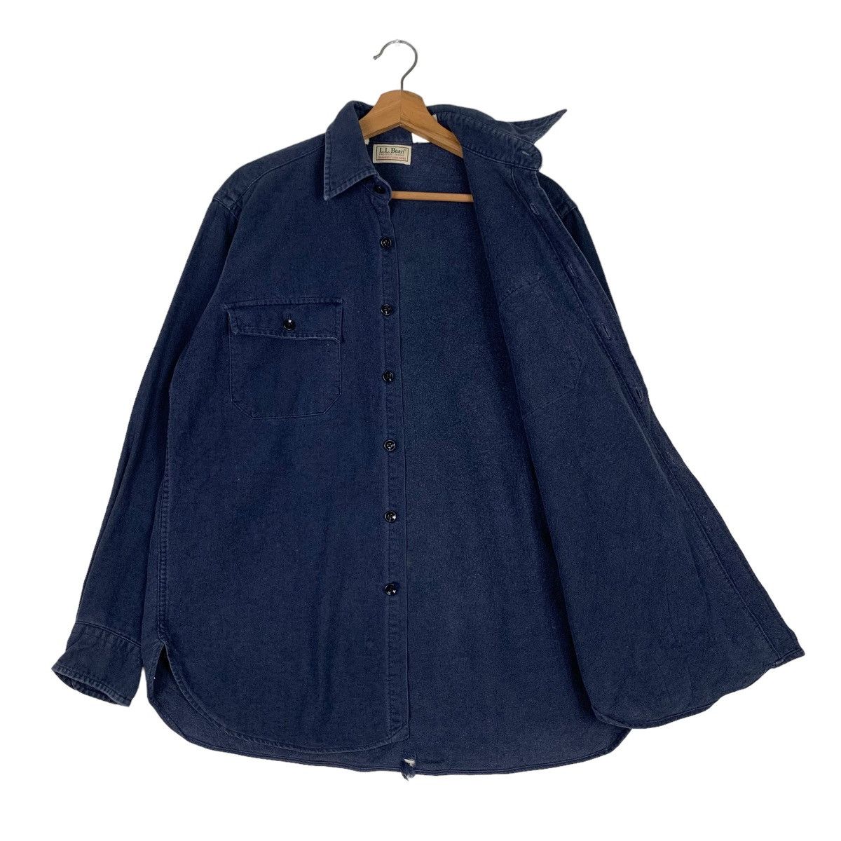 L.L. Bean L.L.BEAN Blue Work Shirt Long Sleeve Button Up #0932-C41 Size US L / EU 52-54 / 3 - 9 Thumbnail