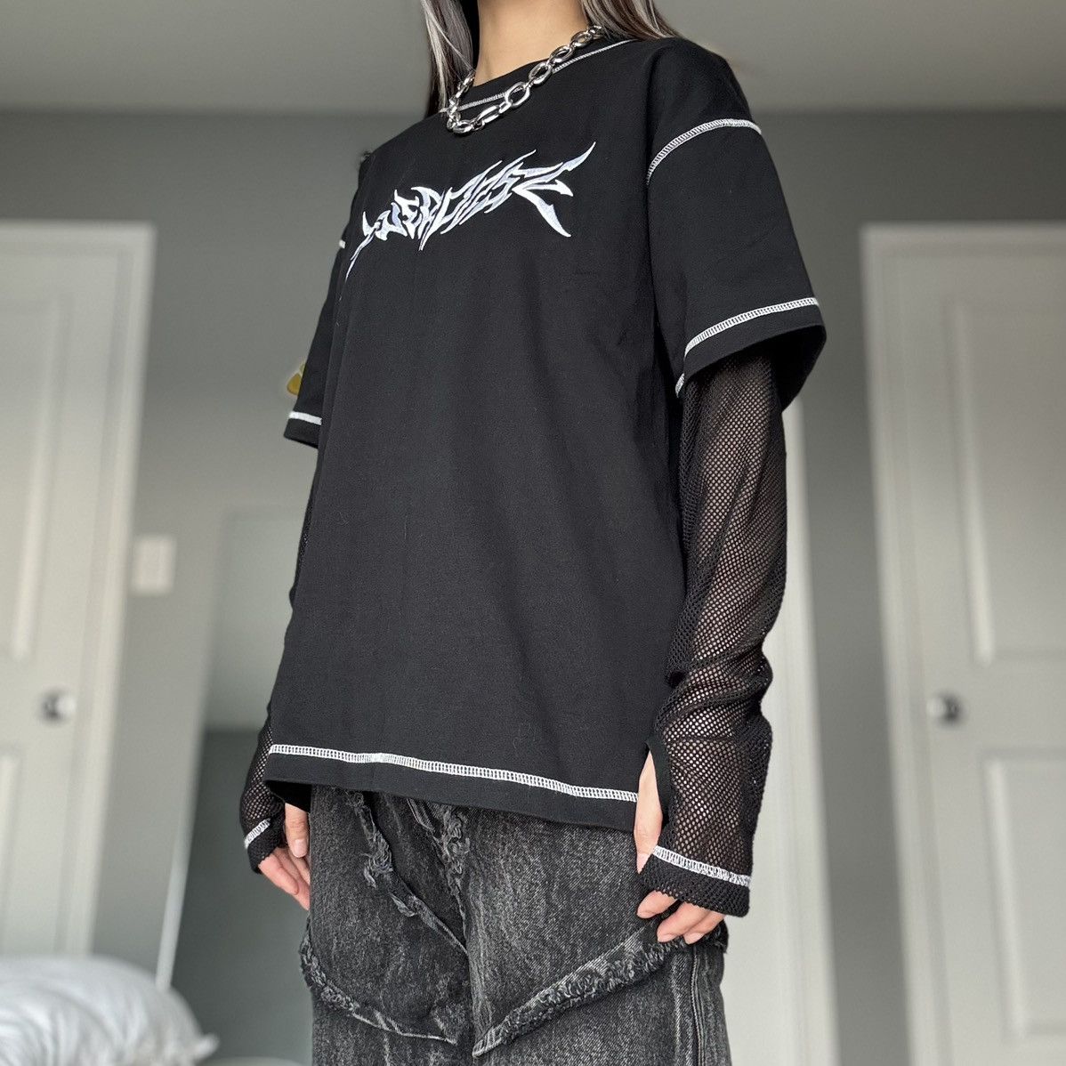 Other OVERDOSE Layered Heavy Metal Mesh Longsleeve Size US L / EU 52-54 / 3 - 2 Thumbnail