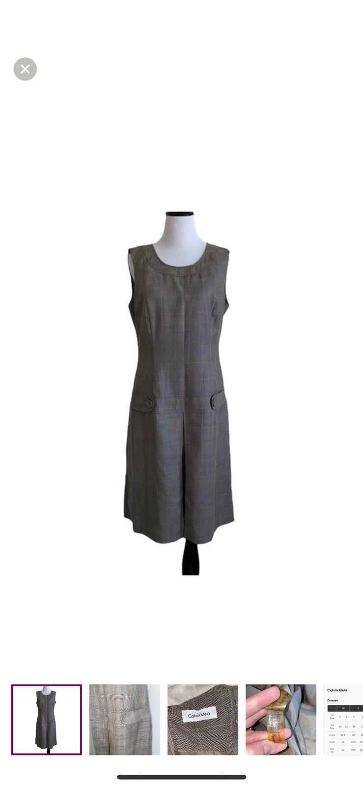 Calvin Klein Calvin Klein tartan plaid office dress Size S / US 4 / IT 40 - 1 Thumbnail