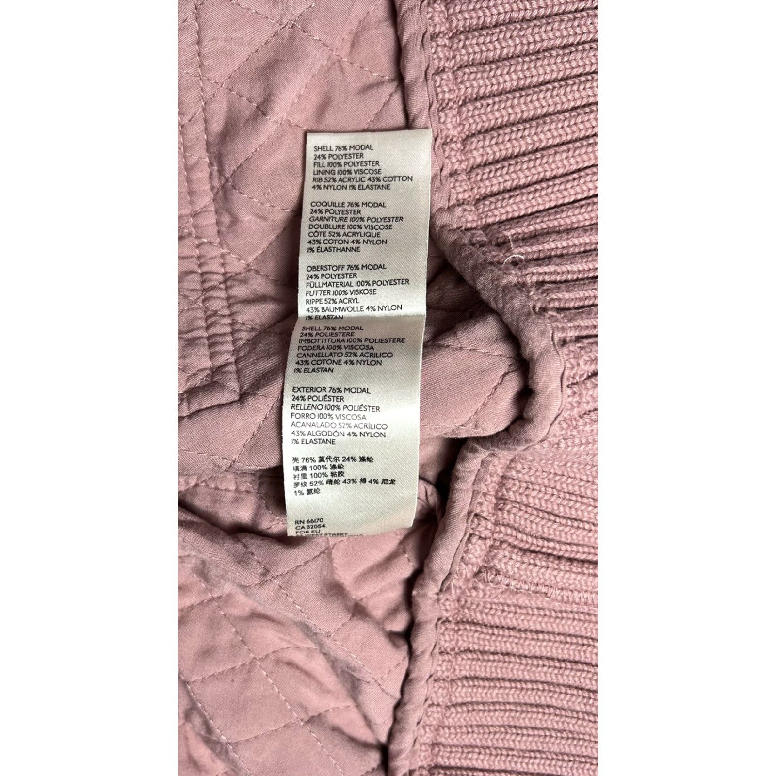 Free People Free People Hawthorne Bomber Jacket Quilted Pink Mauve M Long Sleeve Zip Women's Regular Fall Winter Spring Casual Travel Size M / US 6-8 / IT 42-44 - 7 Thumbnail