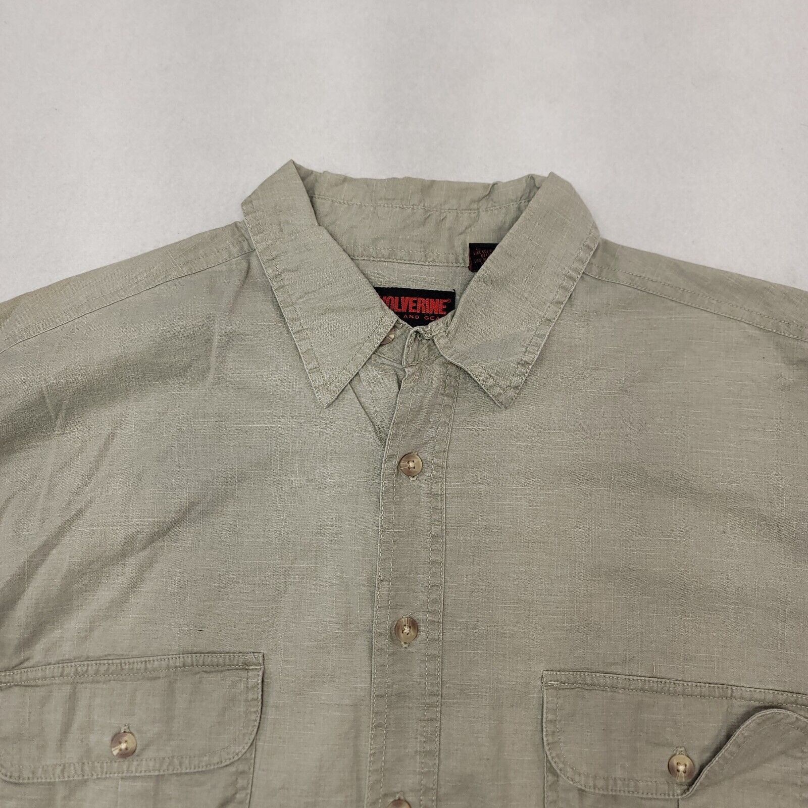 Wolverine Wolverine Casual Button Up Shirt Adult Mens Size XL Beige Size US XL / EU 56 / 4 - 1 Thumbnail
