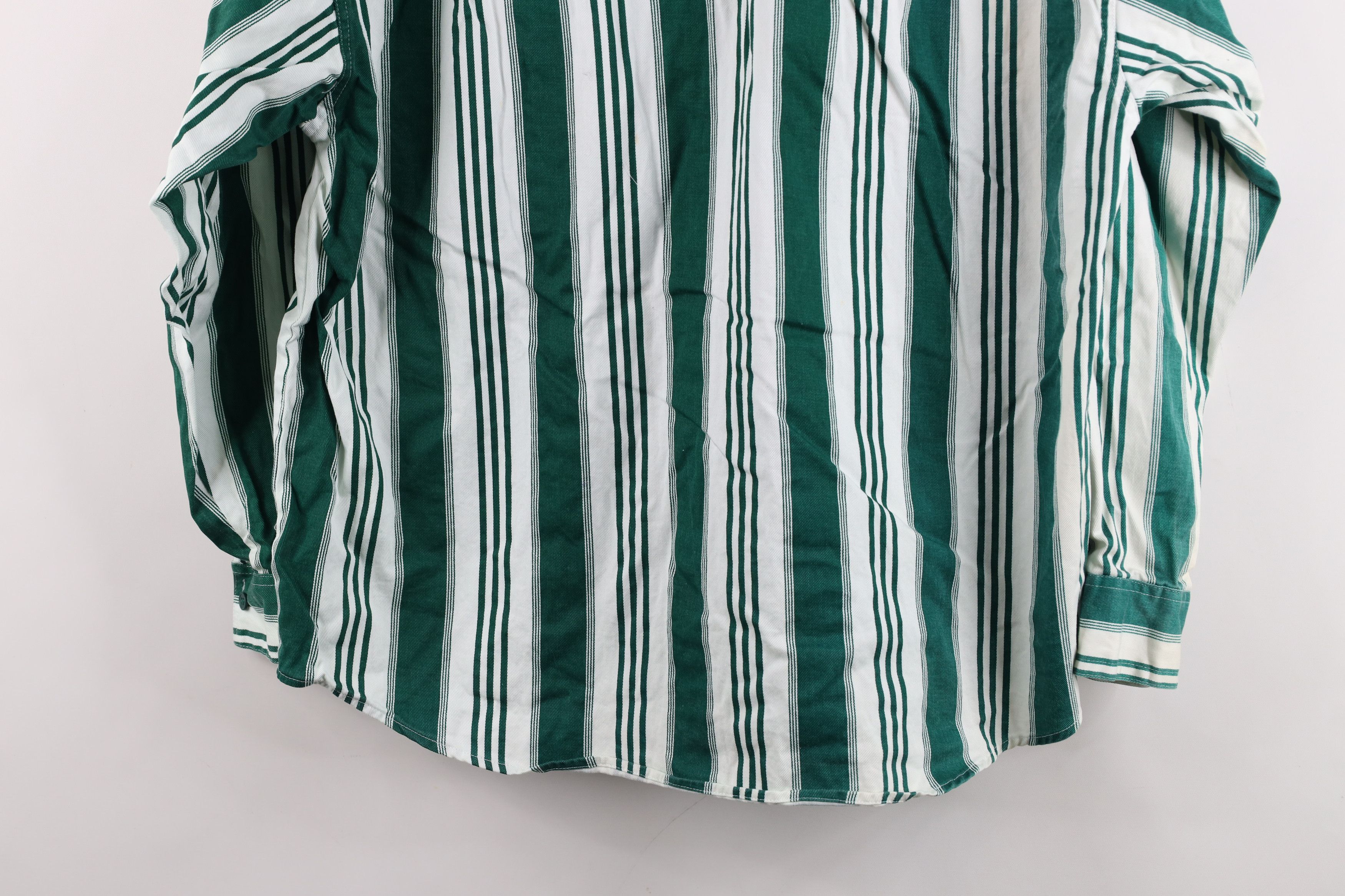 Vintage Vintage 90s Streetwear Striped Collared Button Shirt Size L / US 10 / IT 46 - 16 Thumbnail