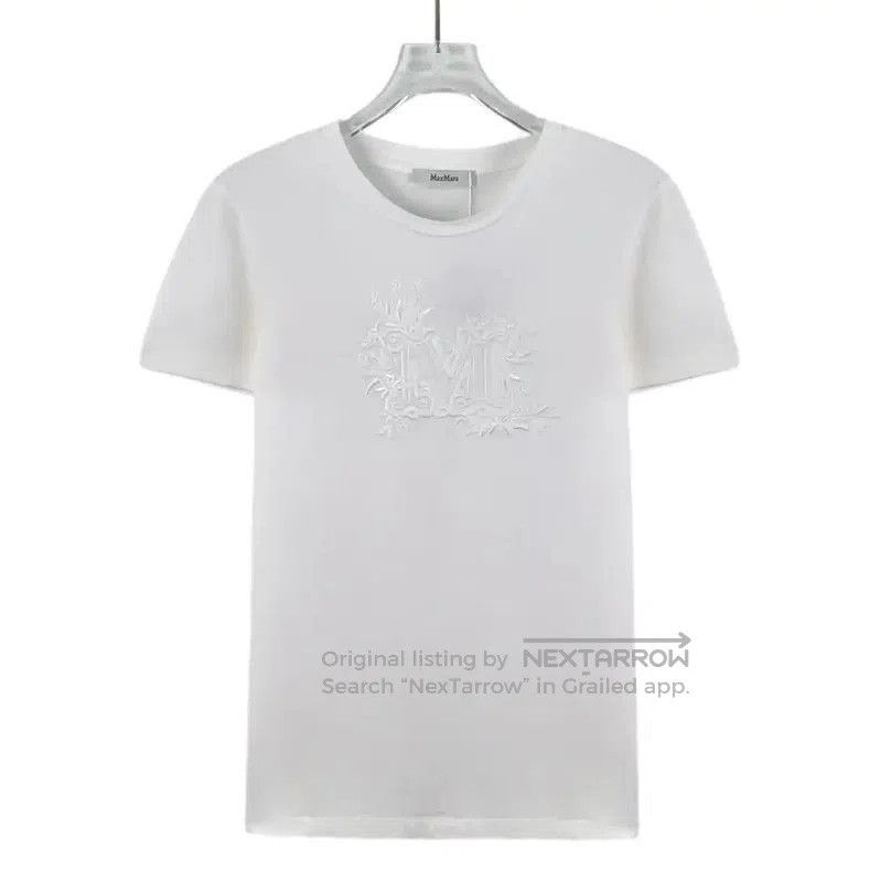 Max Mara MaxMara White Cotton Women's T-Shirt . Size S / US 4 / IT 40 - 1 Thumbnail