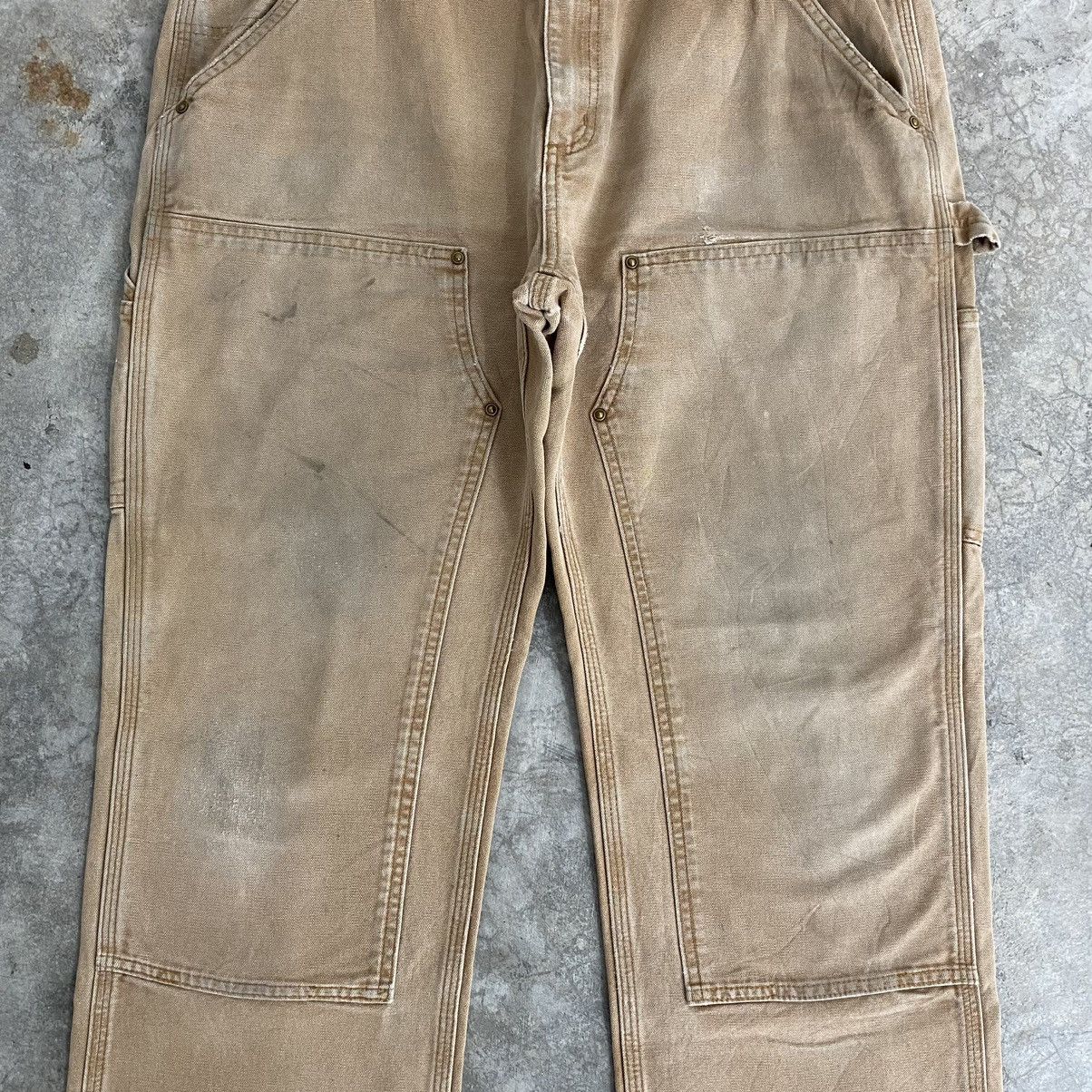 Carhartt VTG Carhartt Double Knee Faded Distressed Carpenter Pants Size US 37 - 7 Thumbnail