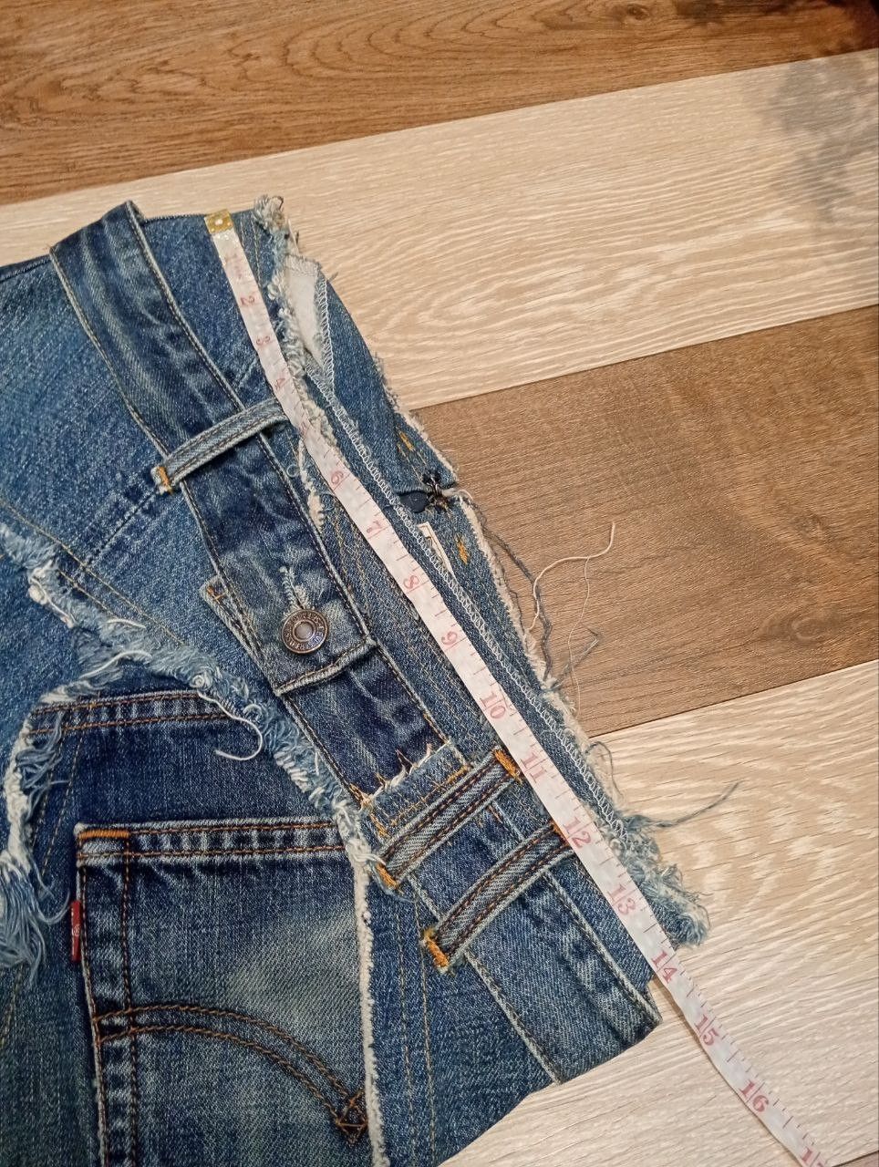 Japanese Brand JUNGLE CAT x LEVI'S DENIM PATCHWORK MIDI SKIRT Size 28" / US 6 / IT 42 - 11 Thumbnail