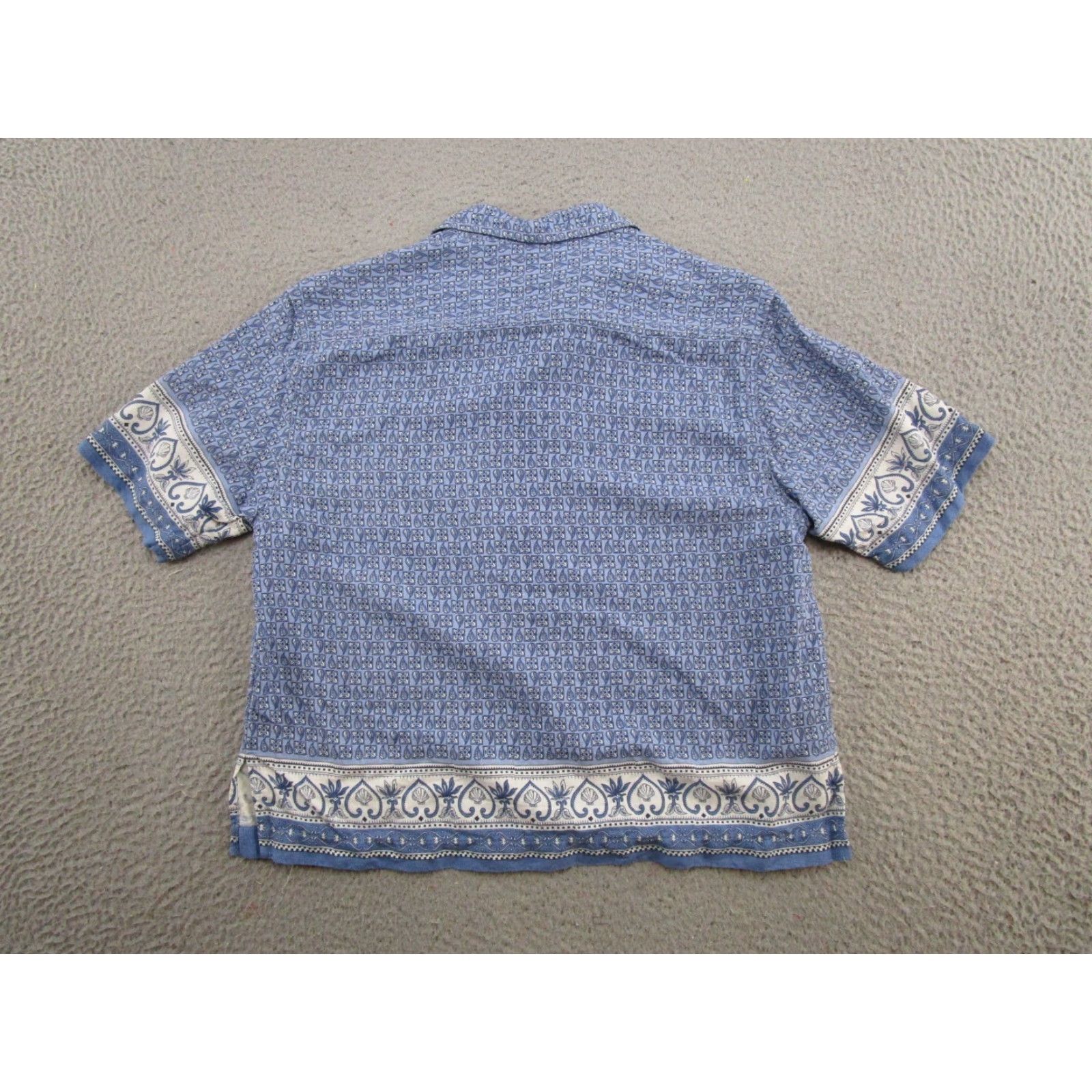 Tommy Bahama VINTAGE Womens Tommy Bahama Silk Geometric Hawaiian Short Sleeve Button Shirt XS Size XS / US 0-2 / IT 36-38 - 7 Thumbnail