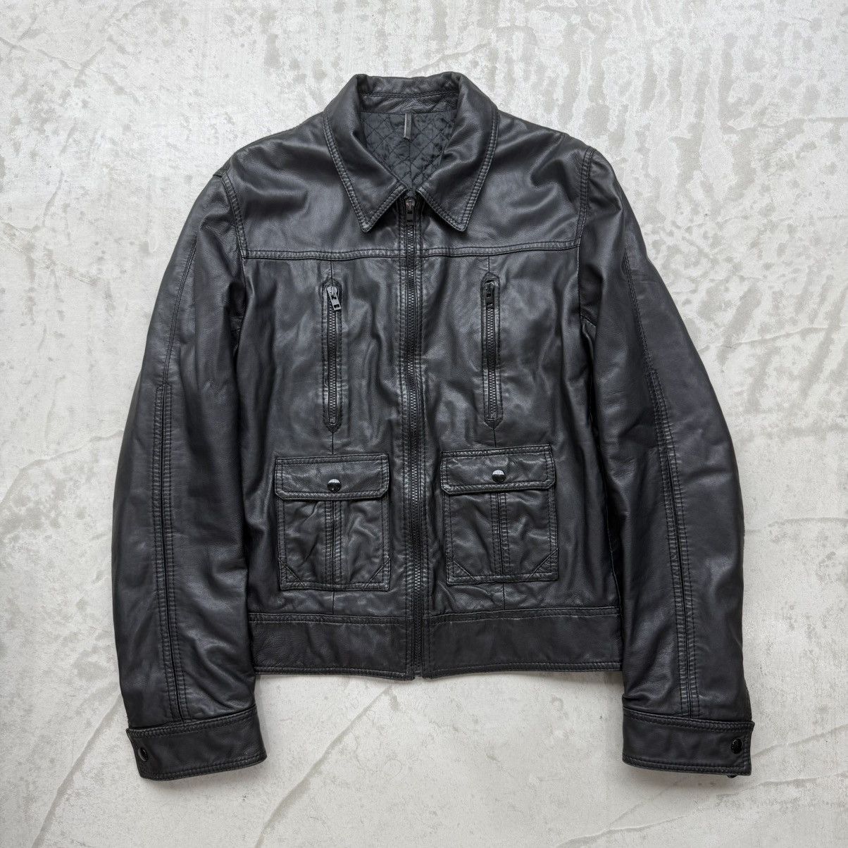 Dior × Hedi Slimane Dior Homme AW04 “VOTC” fur hooded leather