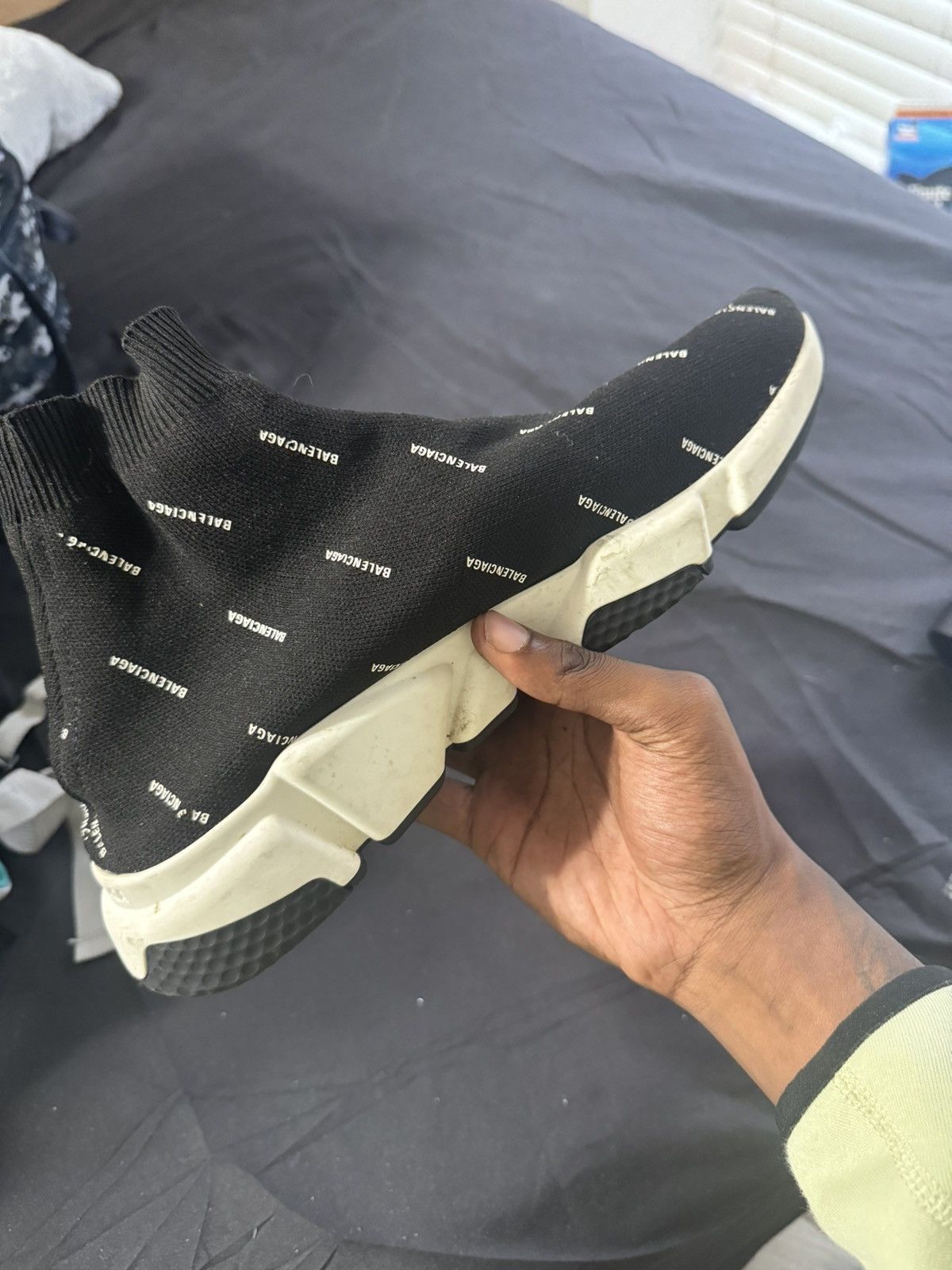 Balenciaga Speed Trainer Mid Logo Print Footwear