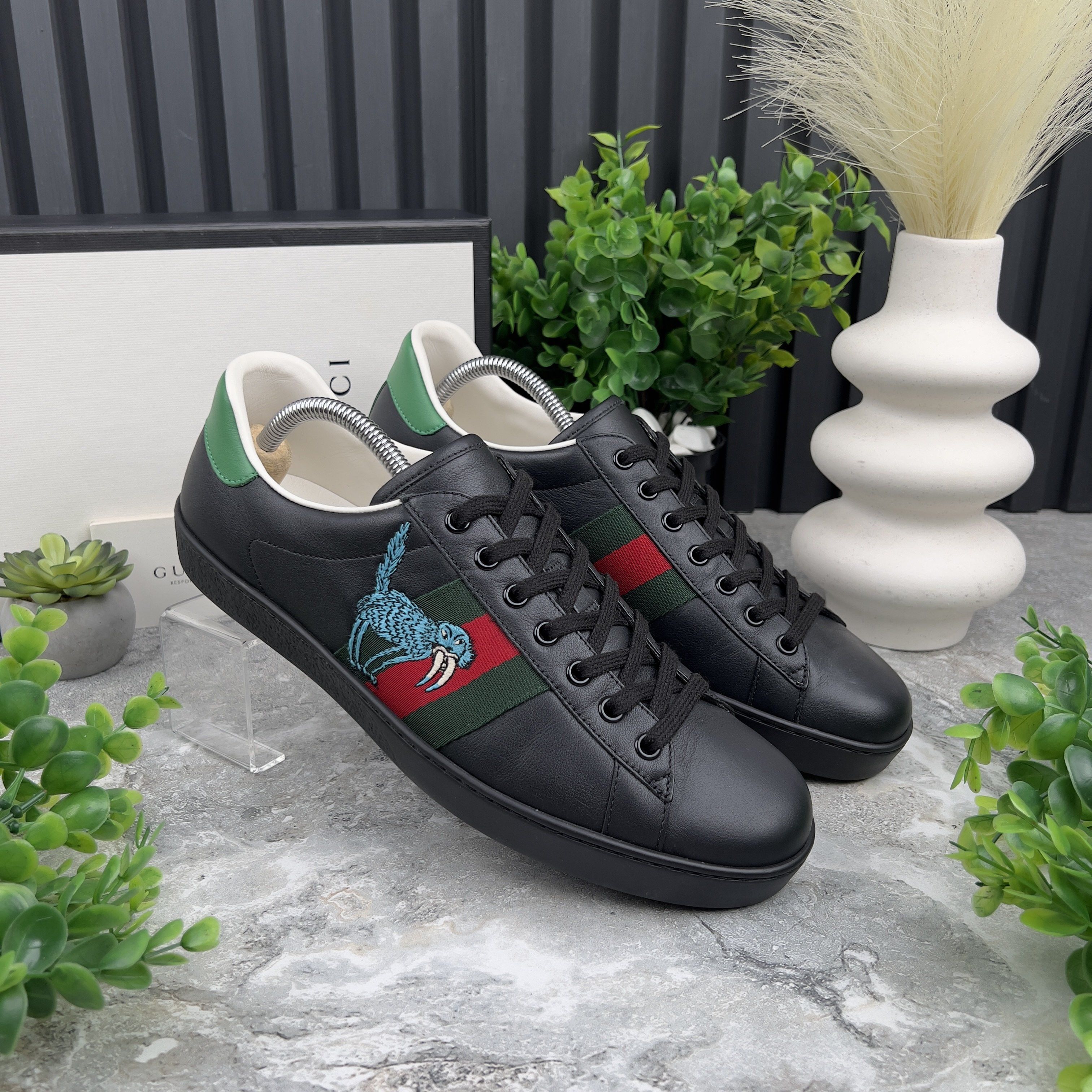 Gucci Ace Sneakers Web Freya Hartas Leather Size US 9.5 / EU 42-43 - 5 Thumbnail