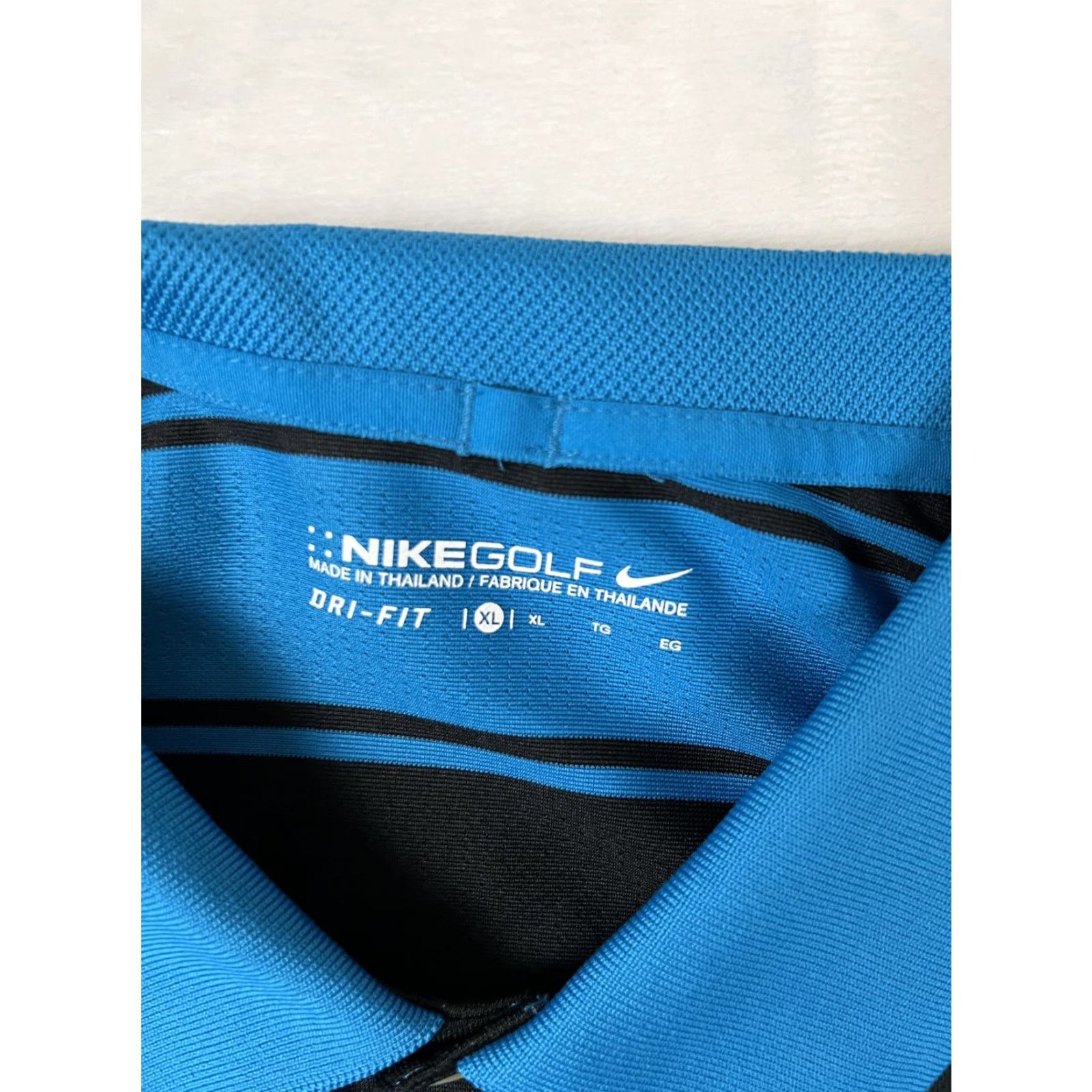 Nike Nike Golf Polo Shirt Mens XL Blue Striped Dri-FIT Swoosh Logo Shirt Size US XL / EU 56 / 4 - 4 Thumbnail