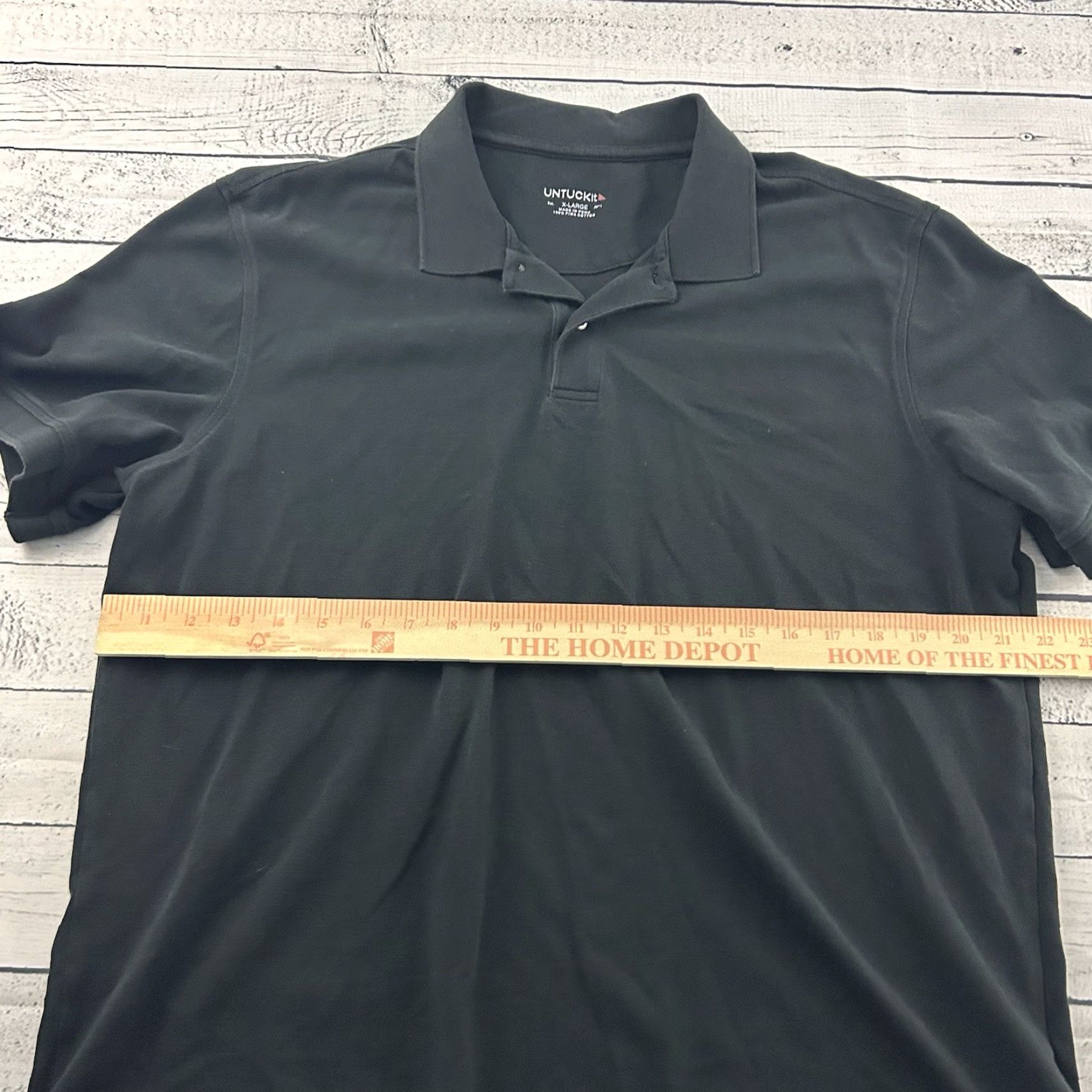 UNTUCKit UNTUCKit Gondola Short Sleeve Button Front Polo Shirt Men's XL Black Size US XL / EU 56 / 4 - 4 Thumbnail