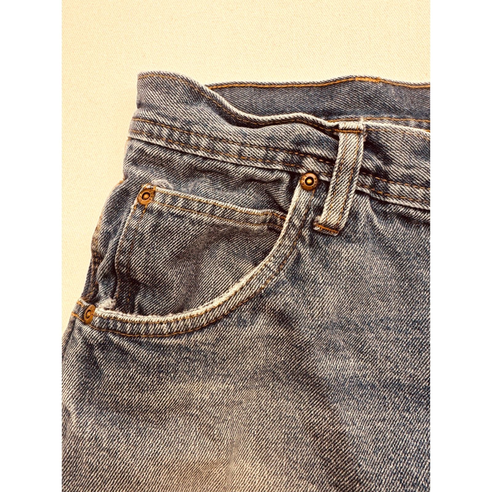Vintage Lakin & McKey by Key Mens 40x30 Flannel Lined Carpenter Heavy Denim Jeans 2898 Size US 40 / EU 56 - 2 Thumbnail