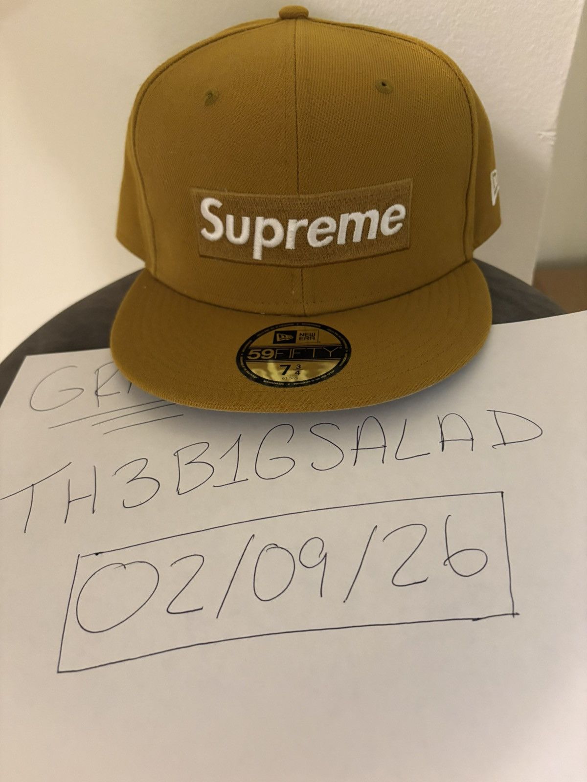 Supreme 2021 SUPREME CHAMPIONS BOX LOGO NEW ERA 7 3/4 WORN 2X Size ONE SIZE - 7 Thumbnail