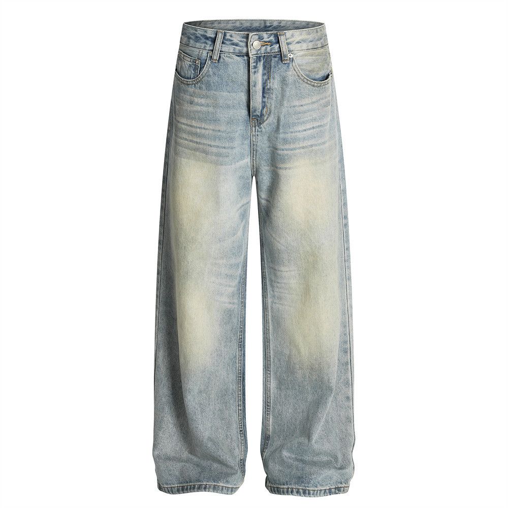 Japanese Brand × Jean American men's casual loose punk distressed washed jeans Size US 32 / EU 48 - 1 Thumbnail