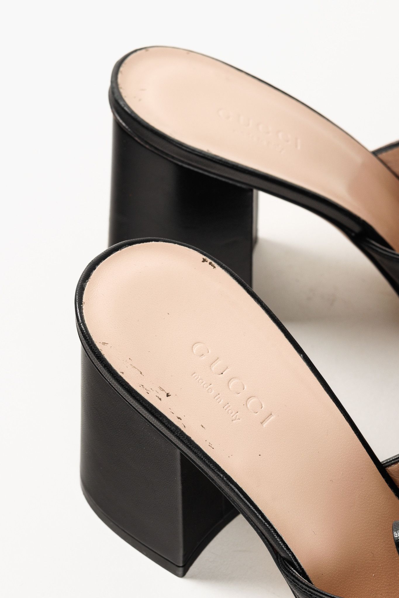 Gucci Gucci Malaga Kid GG Marmont Fringe Slide Block Heel Sandals Size US 7.5 / IT 37.5 - 9 Thumbnail