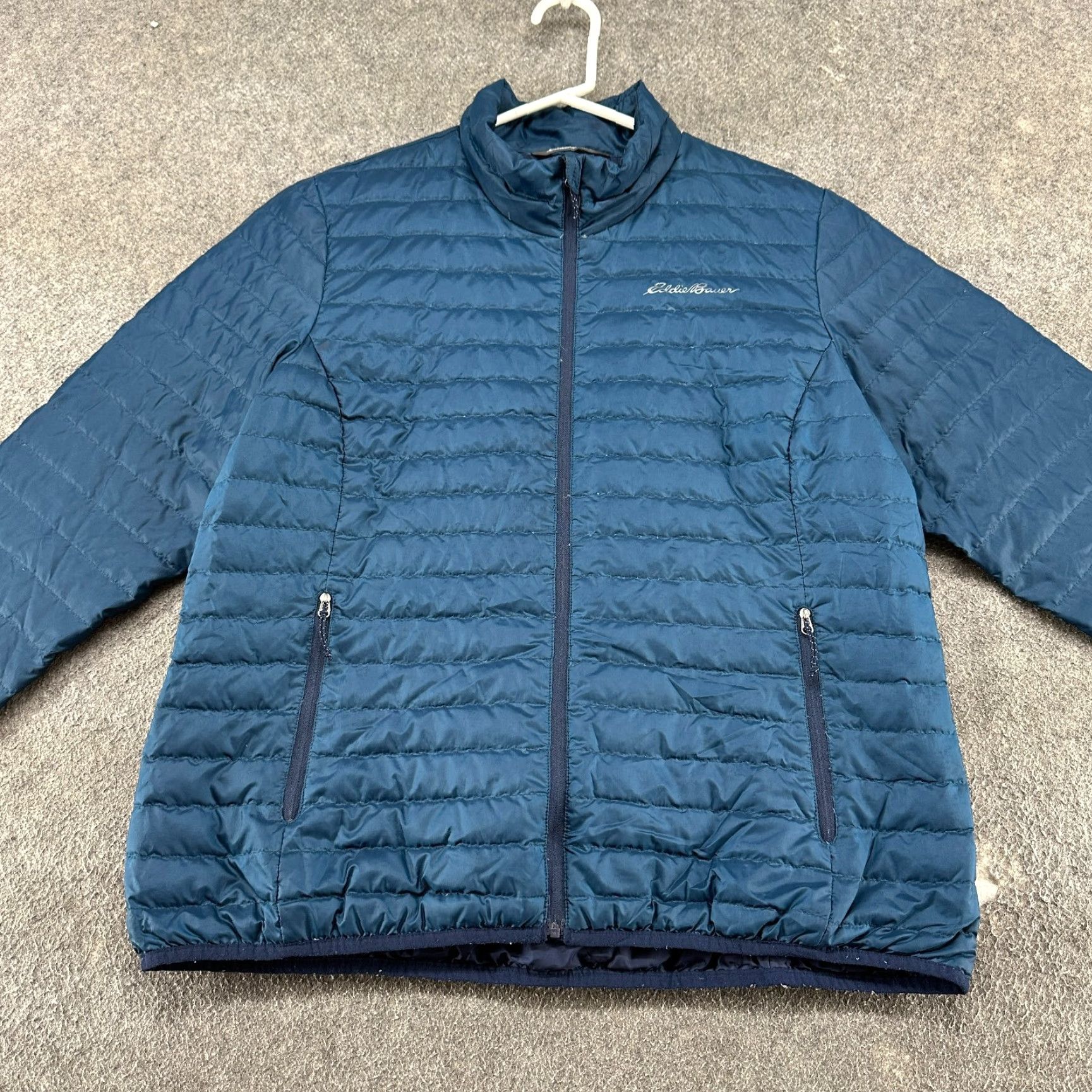 Eddie Bauer Eddie Bauer Jacket Womens L Blue Puffer Down Insulated Zip Nylon Softshell Logo Coat Size L / US 10 / IT 46 - 3 Thumbnail