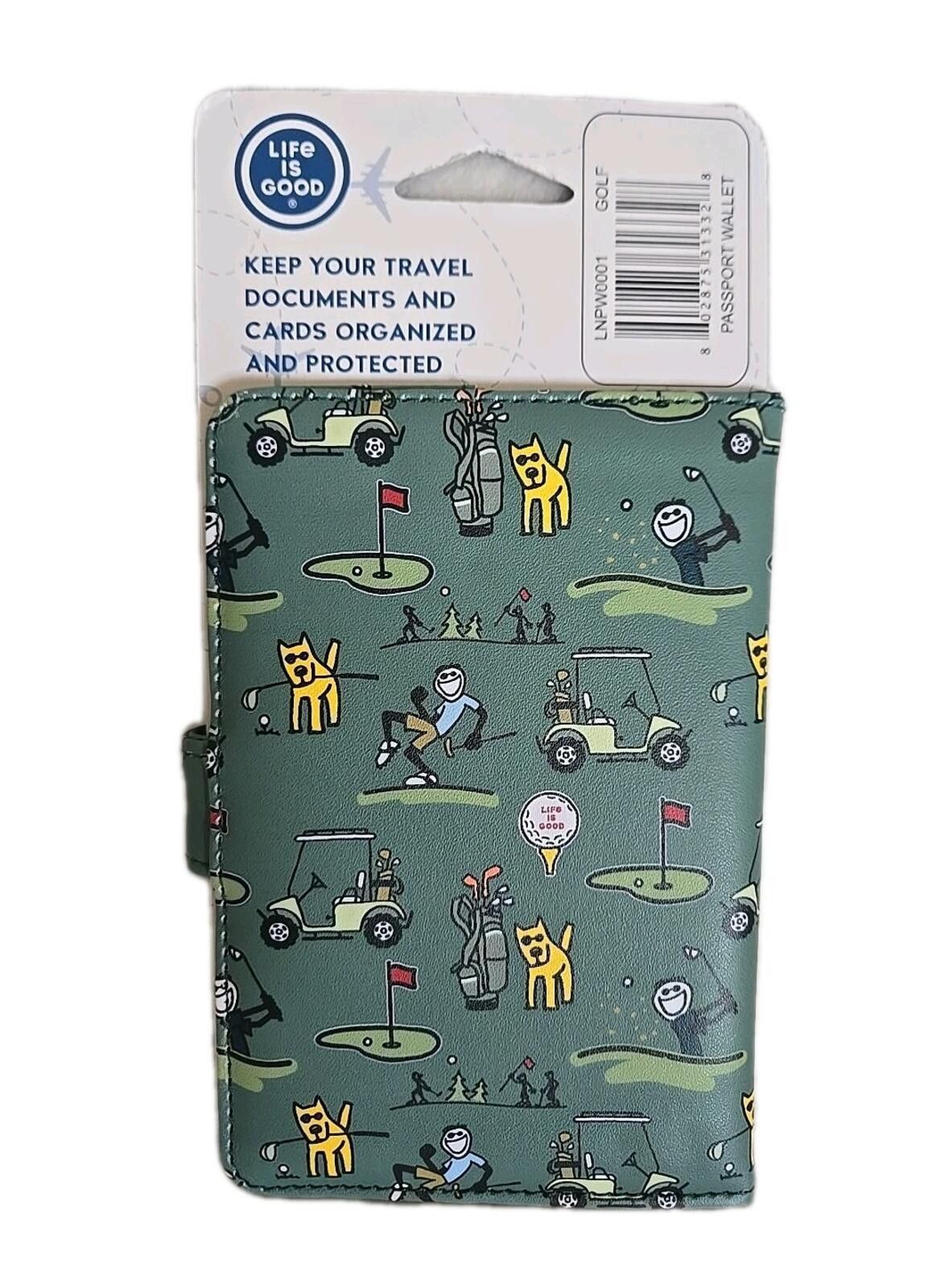 Life is Good Life is Good Passport Wallet Golf Interior Card Slots New Size ONE SIZE - 2 Thumbnail