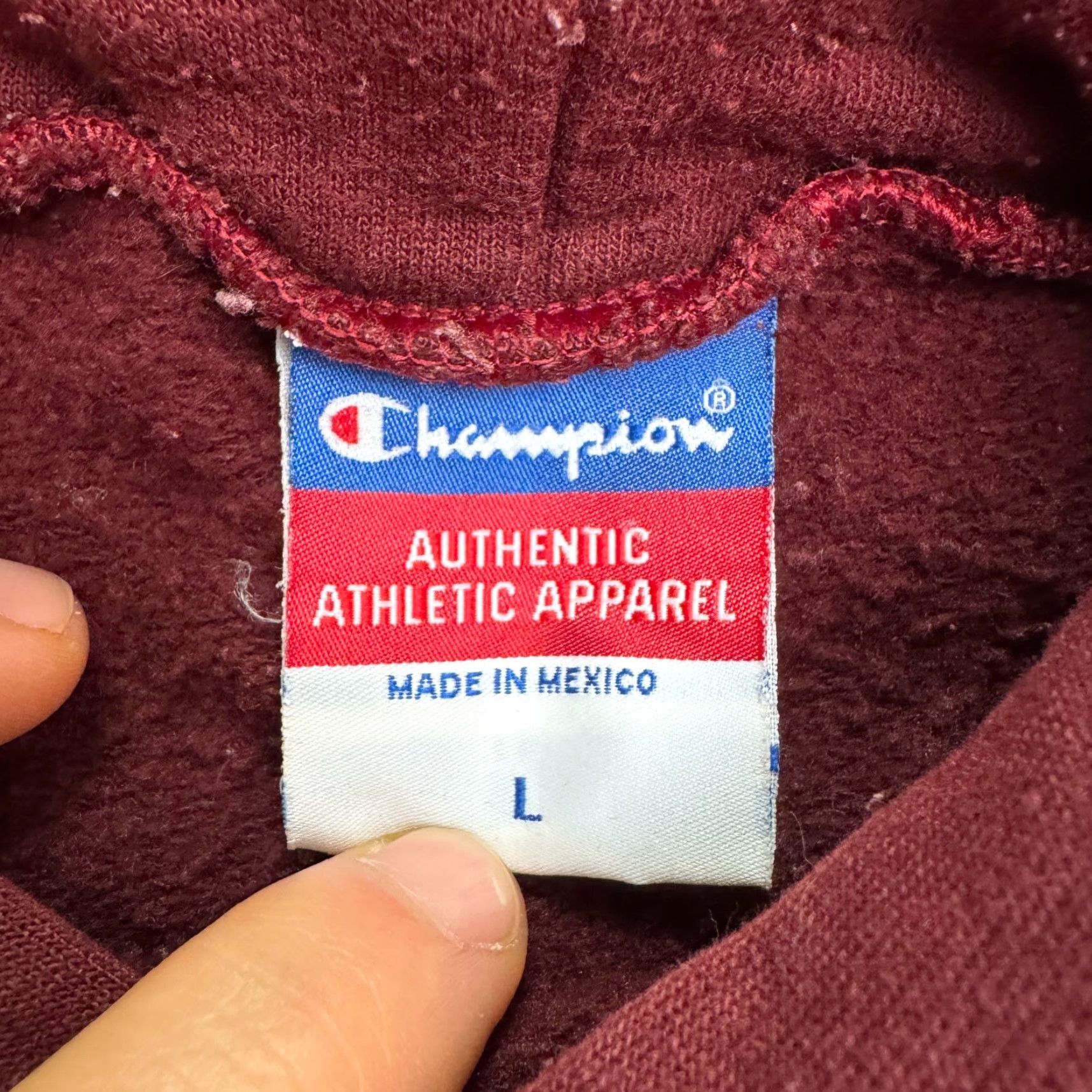 Champion VINTAGE Champion Hoodie Pullover Men's Red University 90s Streetwear Logo Athletic Sweatshirt Size US L / EU 52-54 / 3 - 6 Thumbnail