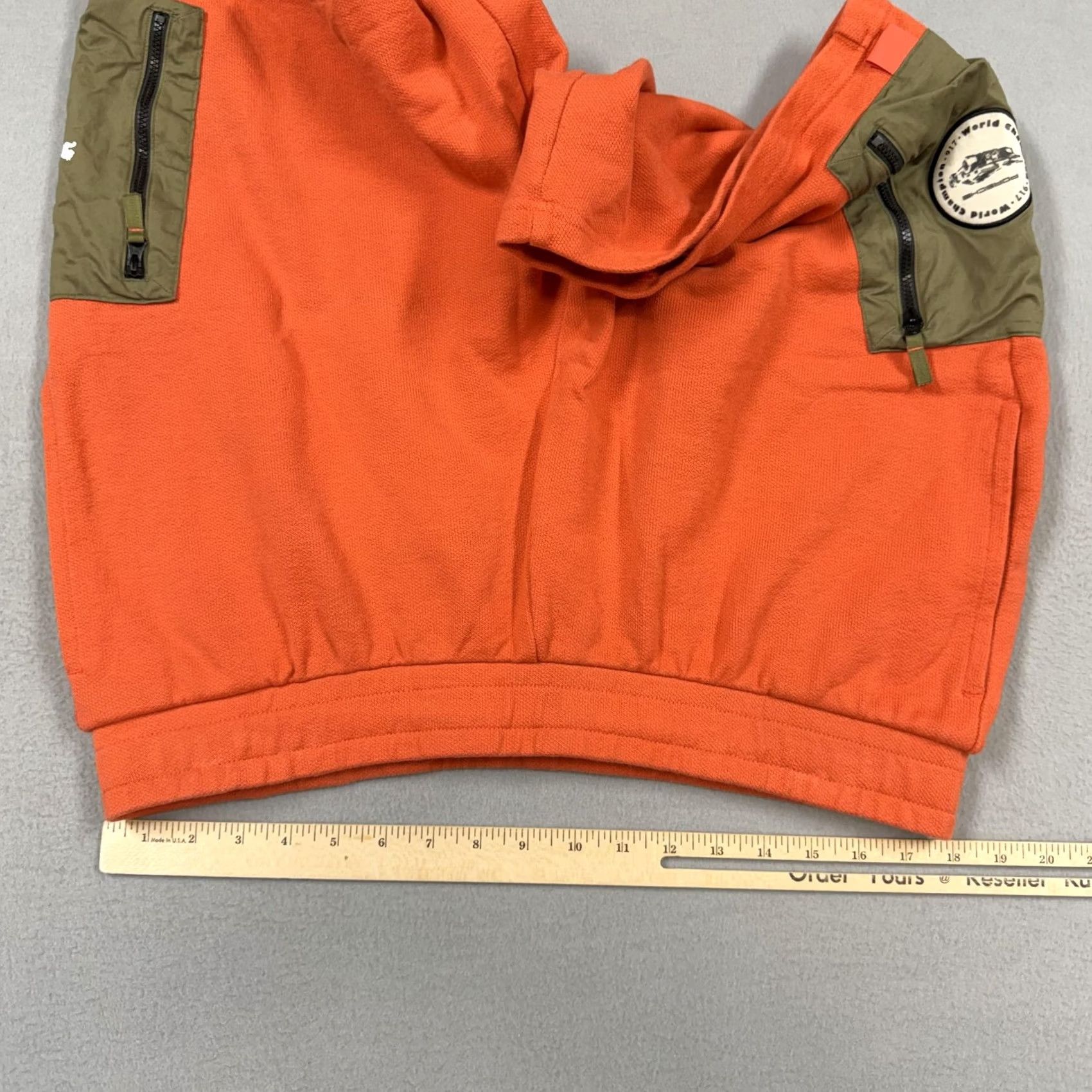 Puma Puma Shorts Mens XL Orange Sweat Cargo Porsche 917 Patch Elastic Waist Casual Size US 36 / EU 52 - 6 Thumbnail