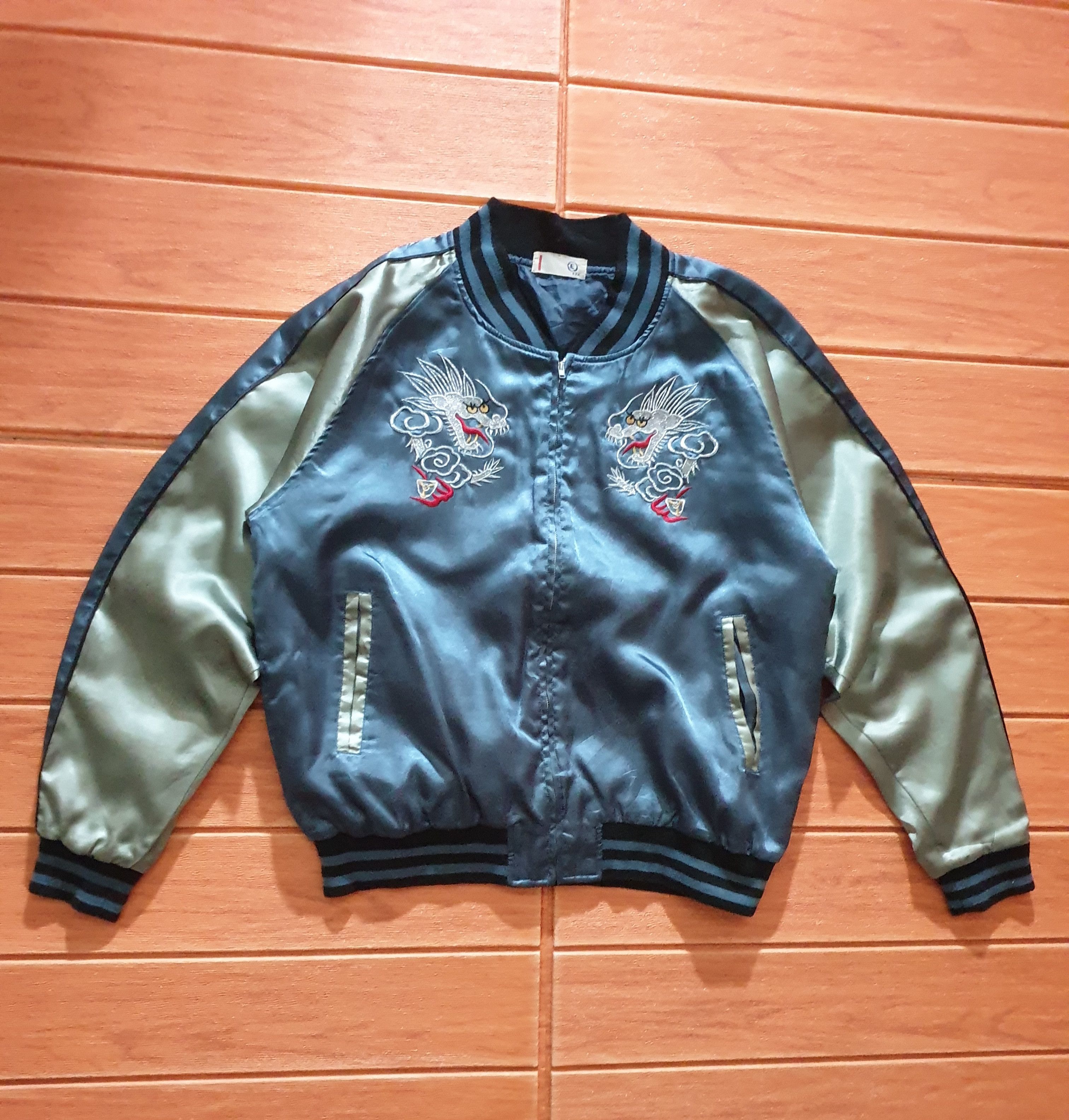Japanese Brand 💥Double dragon embroidery Sukajan Jacket Size US M / EU 48-50 / 2 - 12 Thumbnail