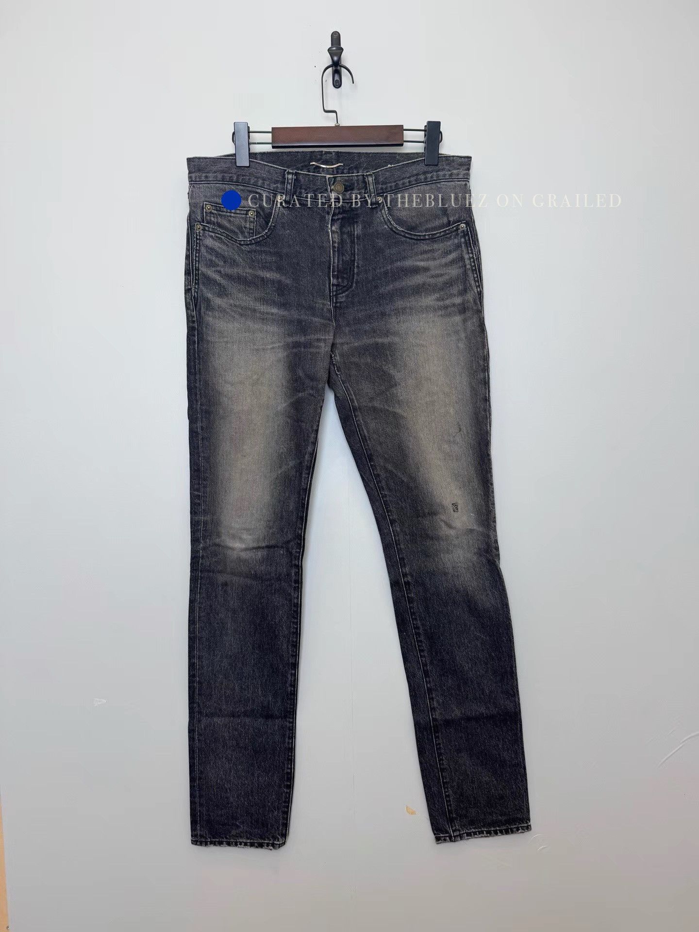 Saint Laurent Paris Washed Gray Denim Jeans Size US 32 / EU 48 - 1 Thumbnail