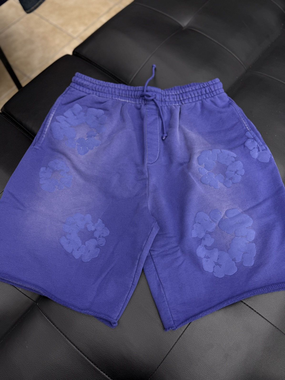 Denim Tears 2025 Blue Cotton Wreath Shorts M (NEW)