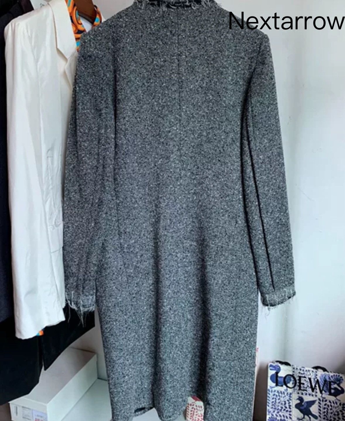 Helmut Lang HELMUT LANG Heavy Industry Wool Damaged Coat Windcoat Size US S / EU 44-46 / 1 - 2 Thumbnail